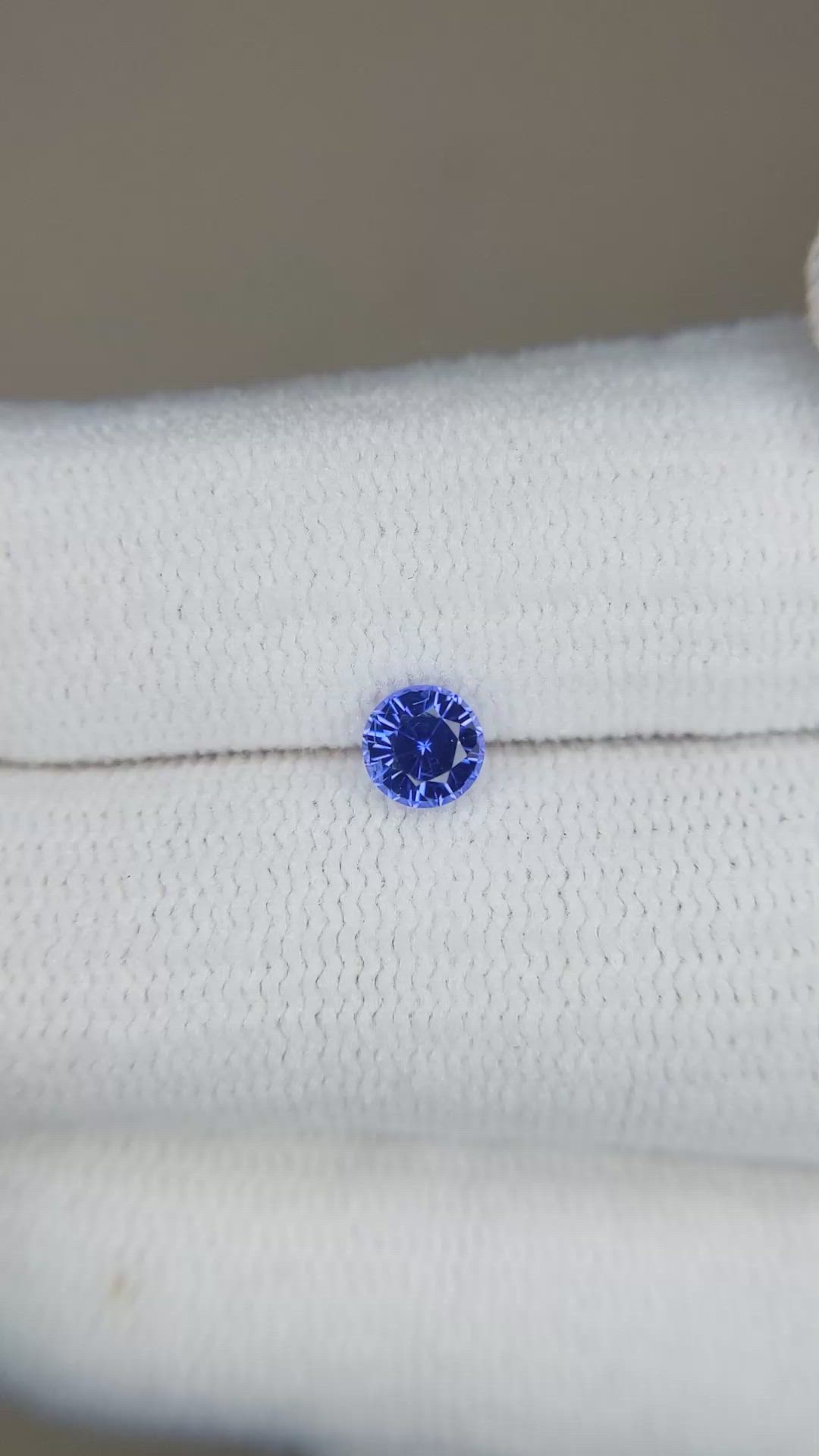 0.45 Ct. Blue Sapphire from Ceylon (Sri Lanka) Size Video