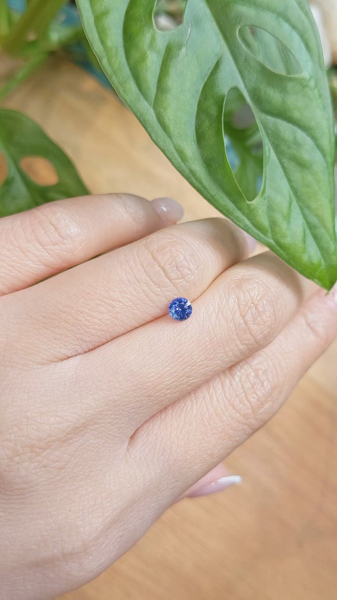 0.45 Ct. Blue Sapphire from Ceylon (Sri Lanka) Size Video