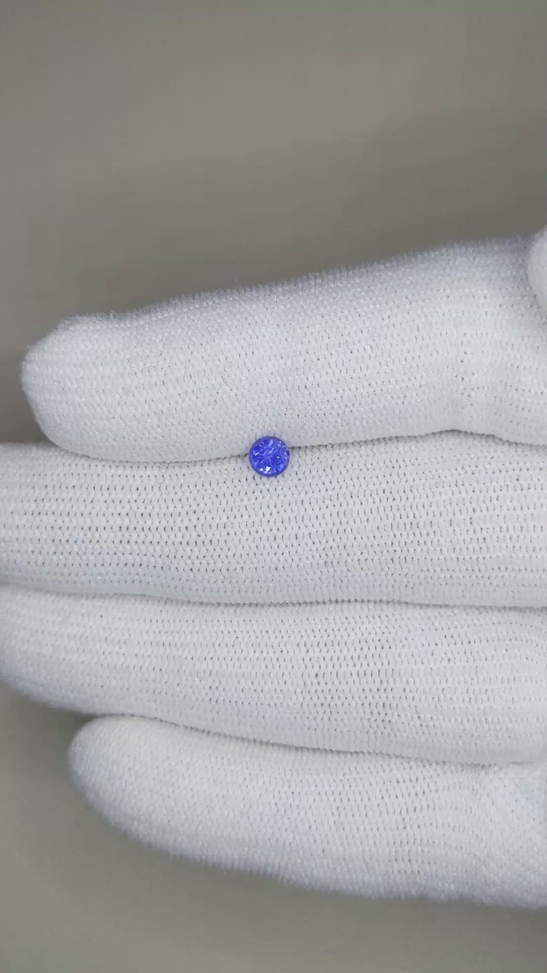 0.34 Ct. Blue Sapphire from Ceylon (Sri Lanka) Size Video