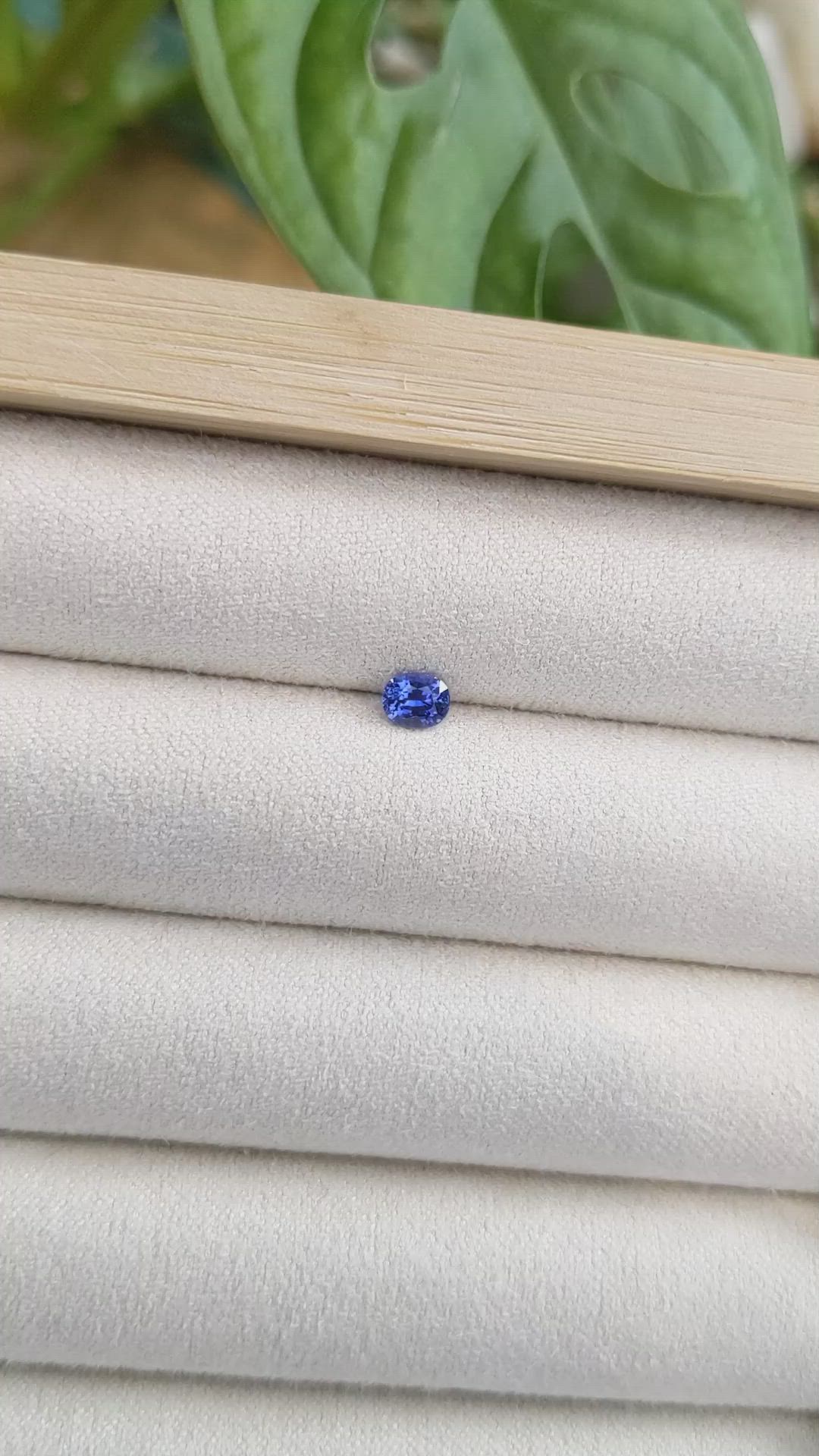 0.41 Ct. Blue Sapphire from Ceylon (Sri Lanka) Size Video