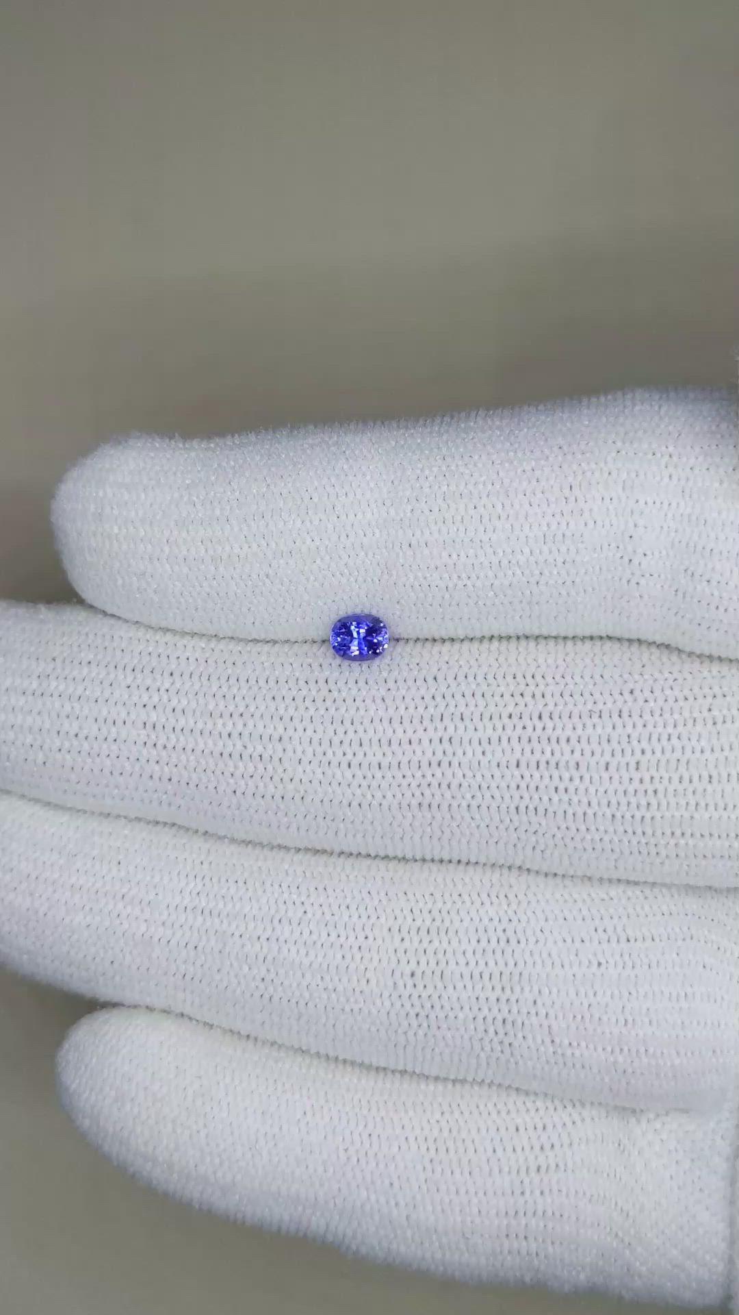 0.41 Ct. Blue Sapphire from Ceylon (Sri Lanka) Size Video