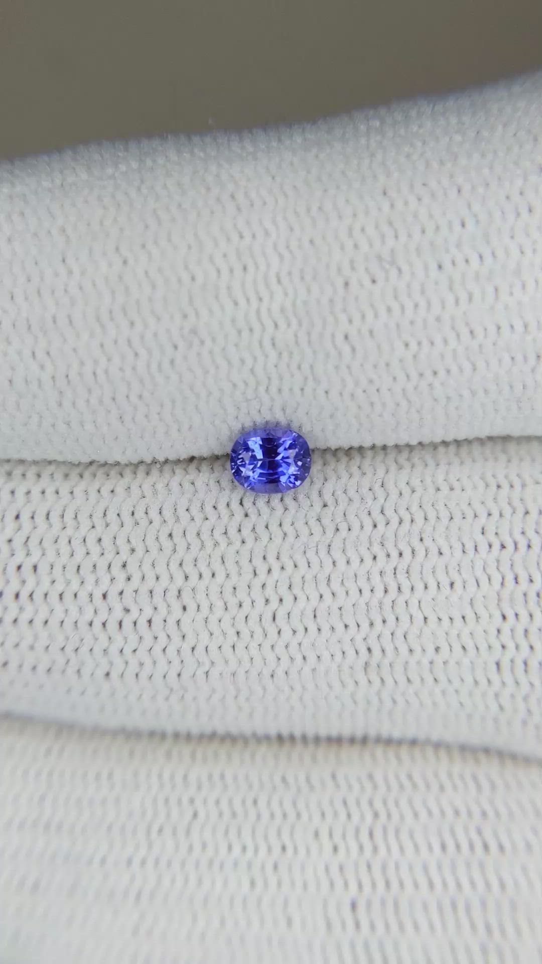 0.41 Ct. Blue Sapphire from Ceylon (Sri Lanka) Size Video