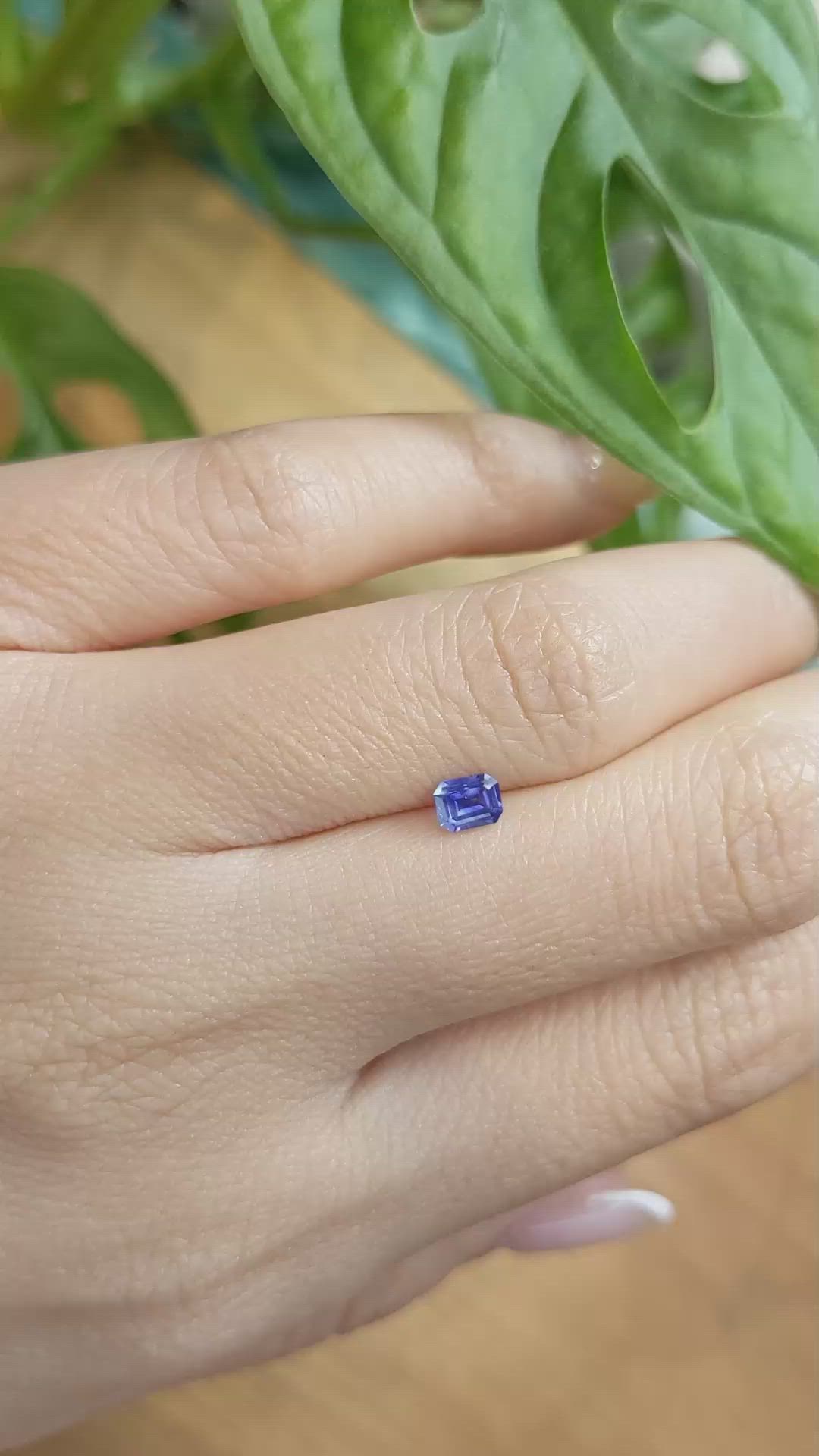 0.38 Ct. Blue Sapphire from Ceylon (Sri Lanka) Size Video