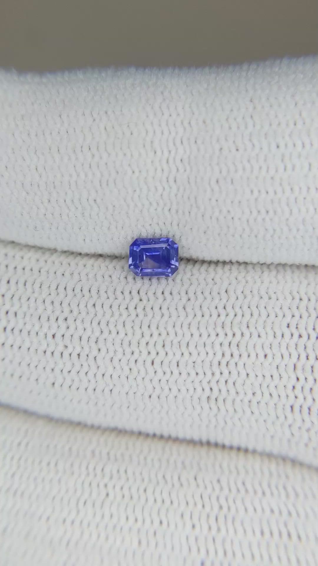 0.38 Ct. Blue Sapphire from Ceylon (Sri Lanka) Size Video