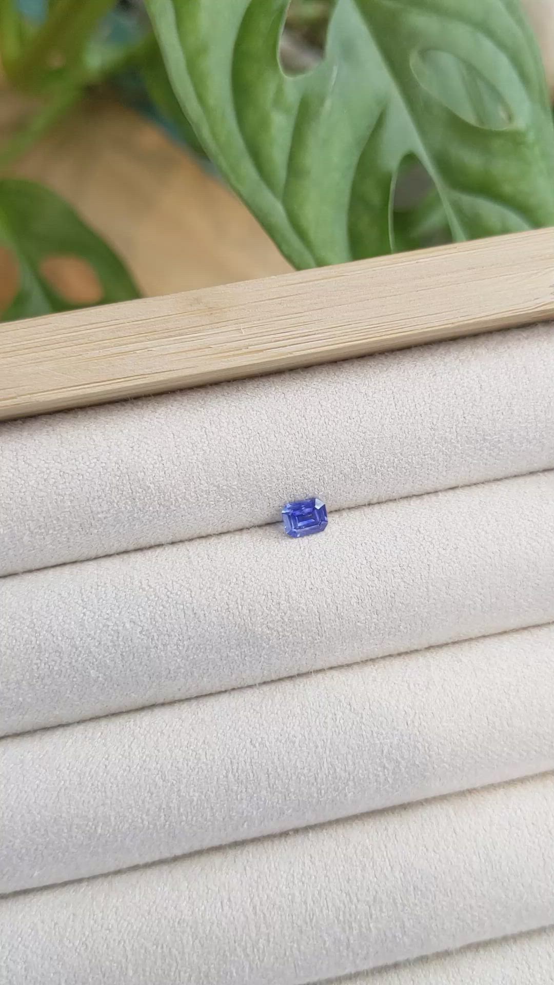 0.38 Ct. Blue Sapphire from Ceylon (Sri Lanka) Size Video