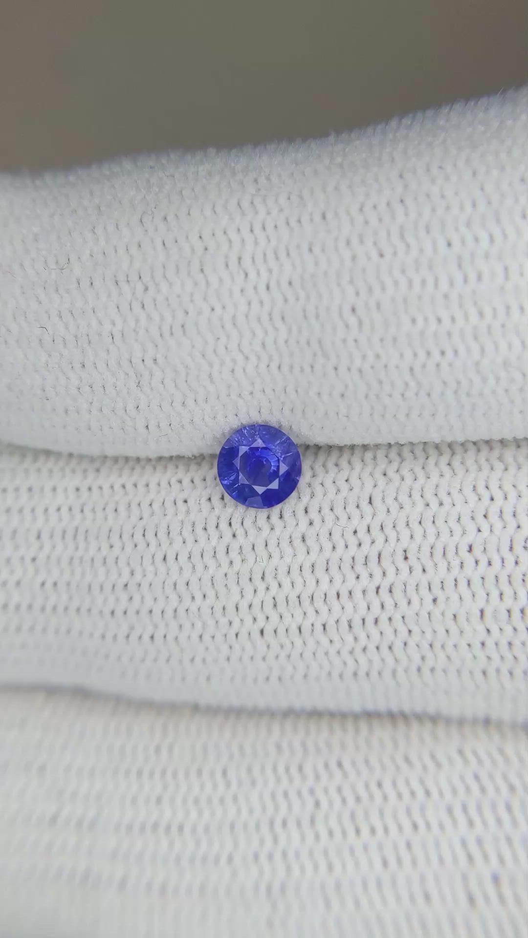 0.48 Ct. Blue Sapphire from Ceylon (Sri Lanka) Size Video