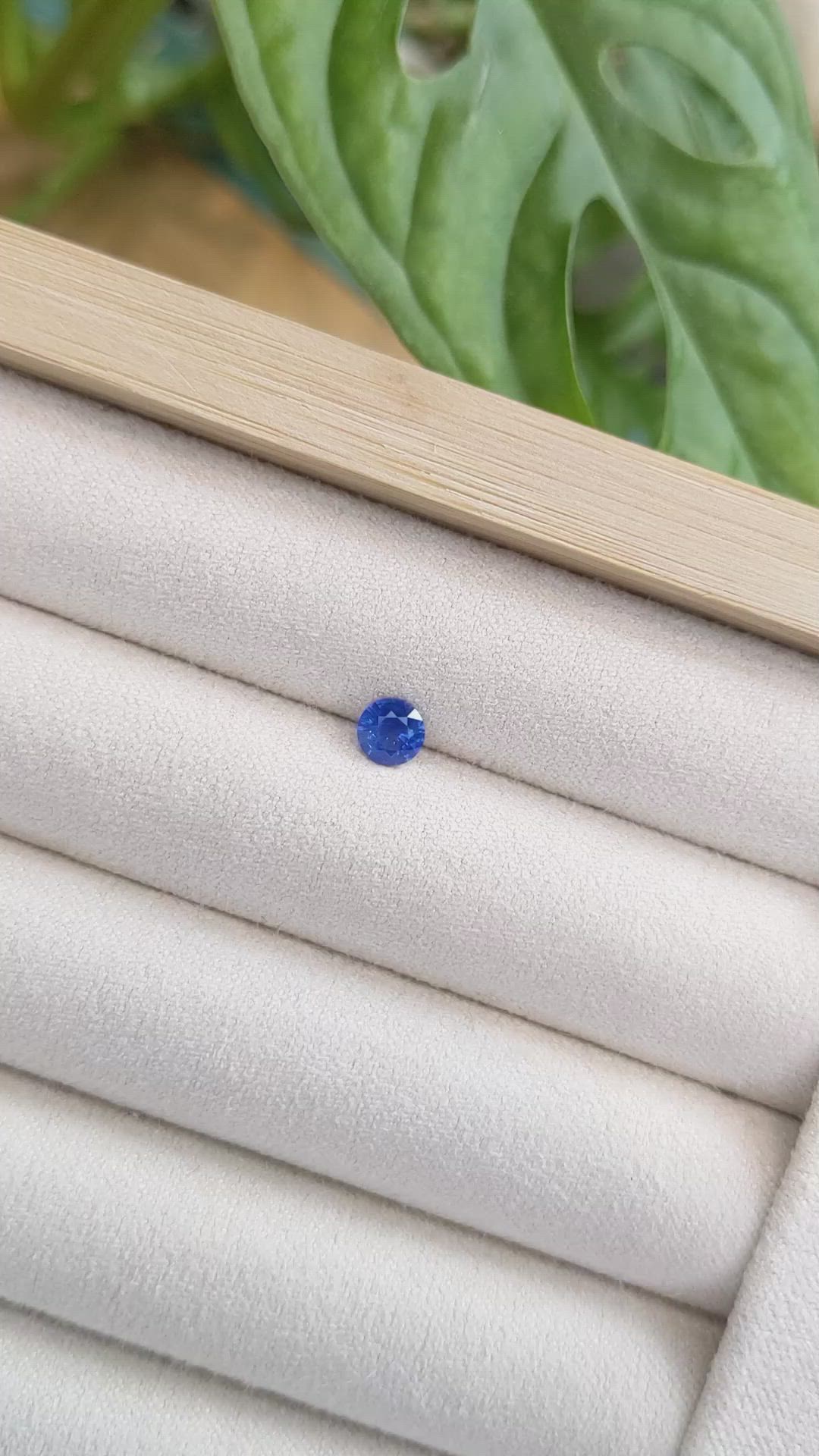 0.48 Ct. Blue Sapphire from Ceylon (Sri Lanka) Size Video