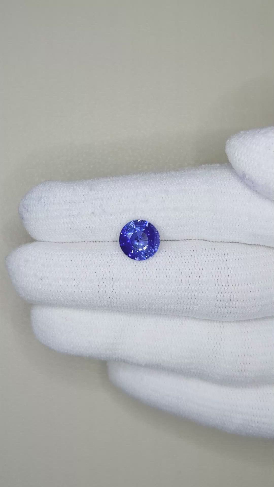 2.70 Ct. Blue Sapphire from Ceylon (Sri Lanka) Size Video
