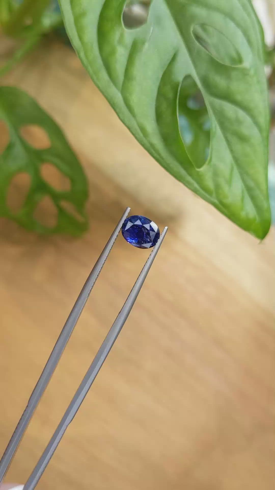 2.20 Ct. Blue Sapphire from Ceylon (Sri Lanka) Size Video