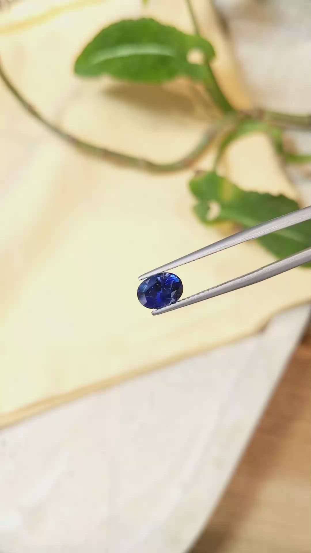 1.69 Ct. Blue Sapphire from Ceylon (Sri Lanka) Size Video