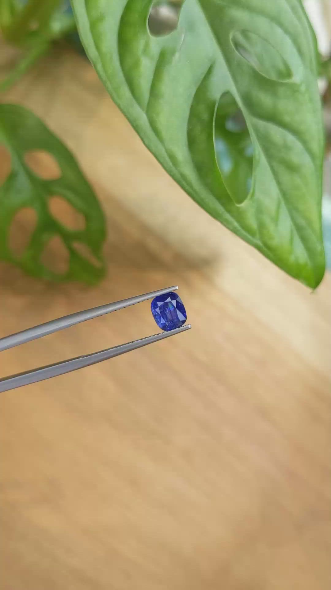 1.11 Ct. Blue Sapphire from Ceylon (Sri Lanka) Size Video