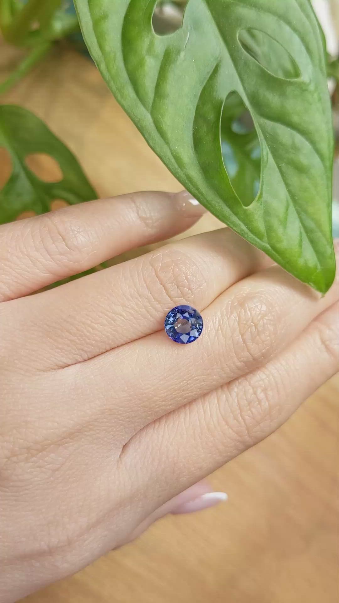1.98 Ct. Blue Sapphire from Ceylon (Sri Lanka) Size Video