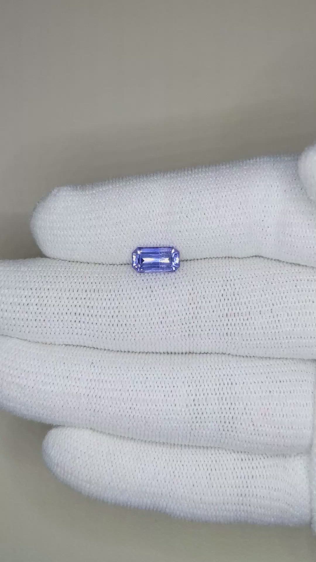 1.63 Ct. Blue Sapphire from Ceylon (Sri Lanka) Size Video