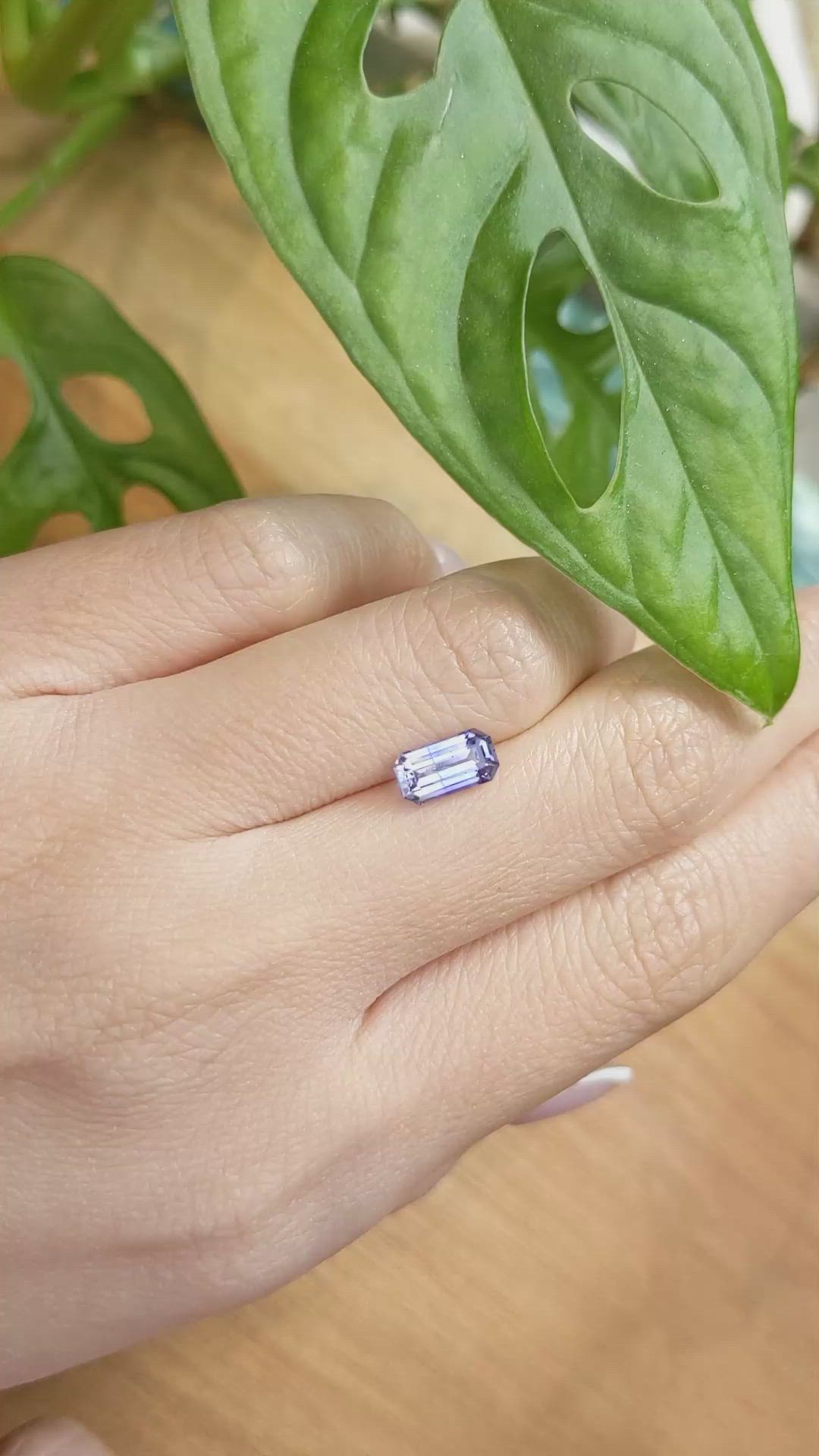 1.63 Ct. Blue Sapphire from Ceylon (Sri Lanka) Size Video