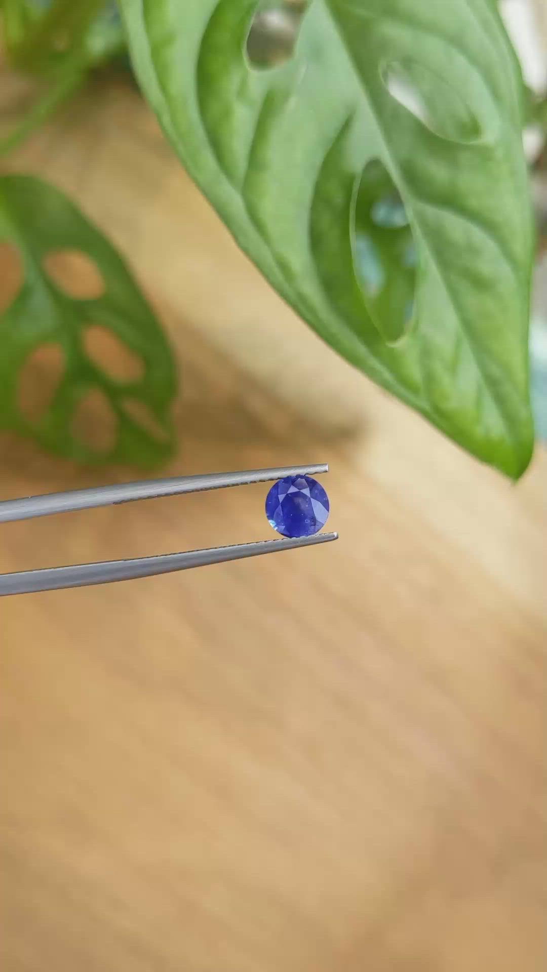 0.97 Ct. Blue Sapphire from Ceylon (Sri Lanka) Size Video