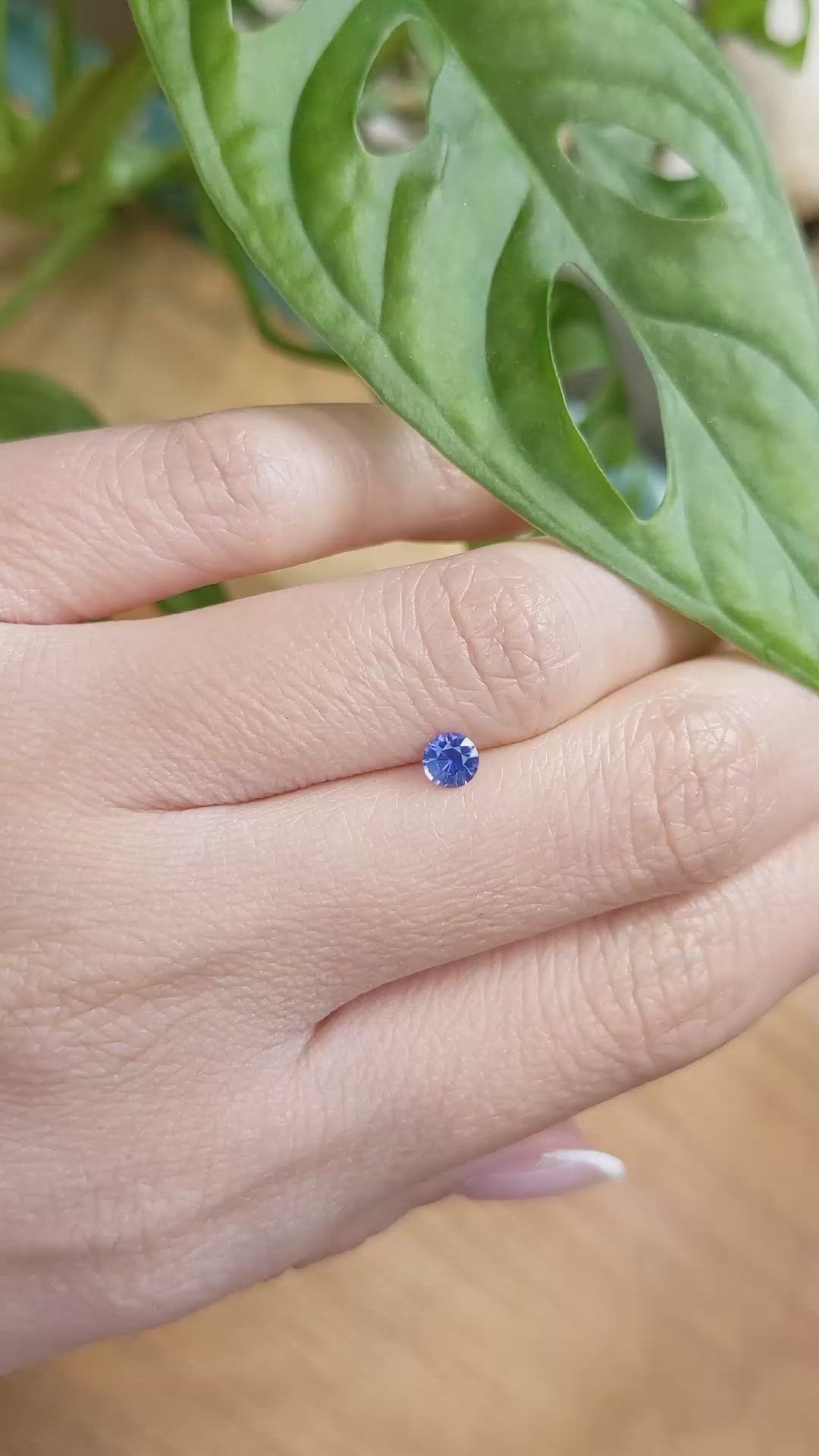 0.33 Ct. Blue Sapphire from Ceylon (Sri Lanka) Size Video