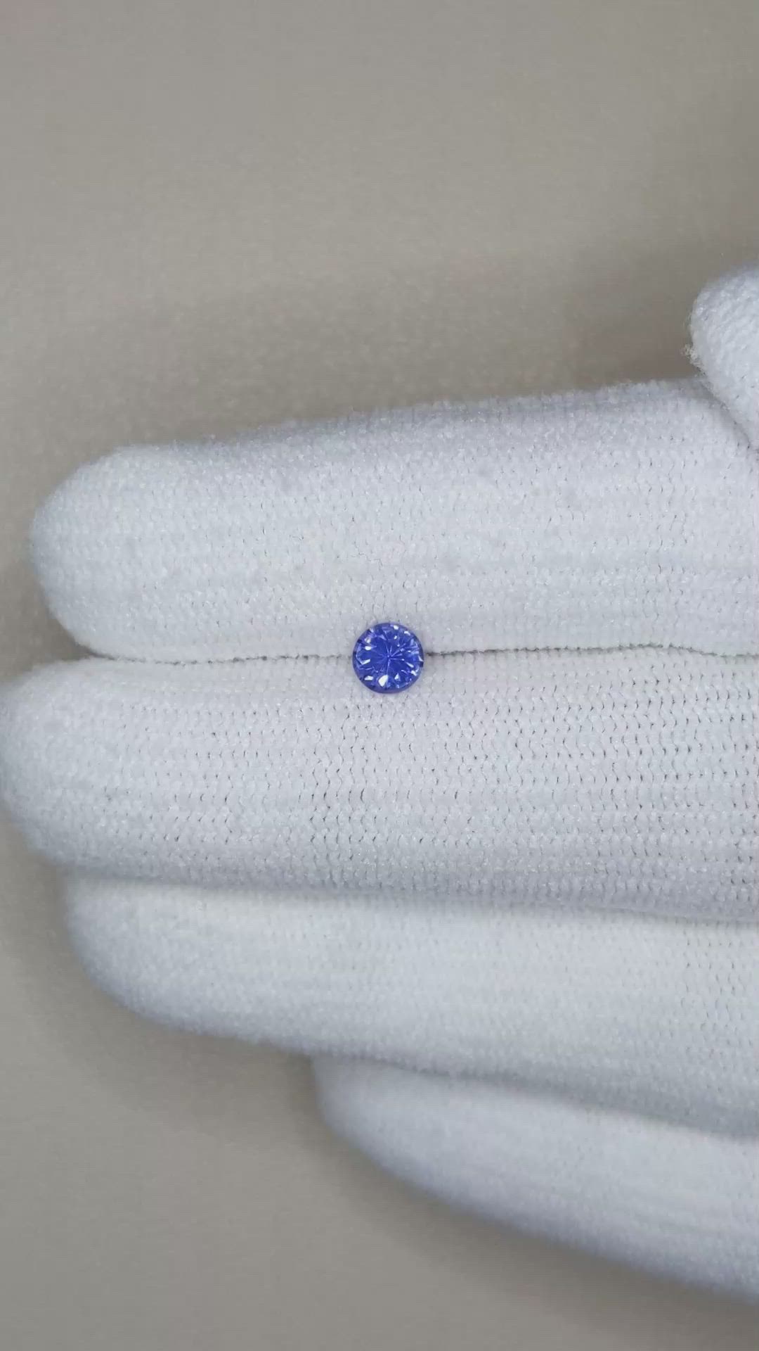0.33 Ct. Blue Sapphire from Ceylon (Sri Lanka) Size Video