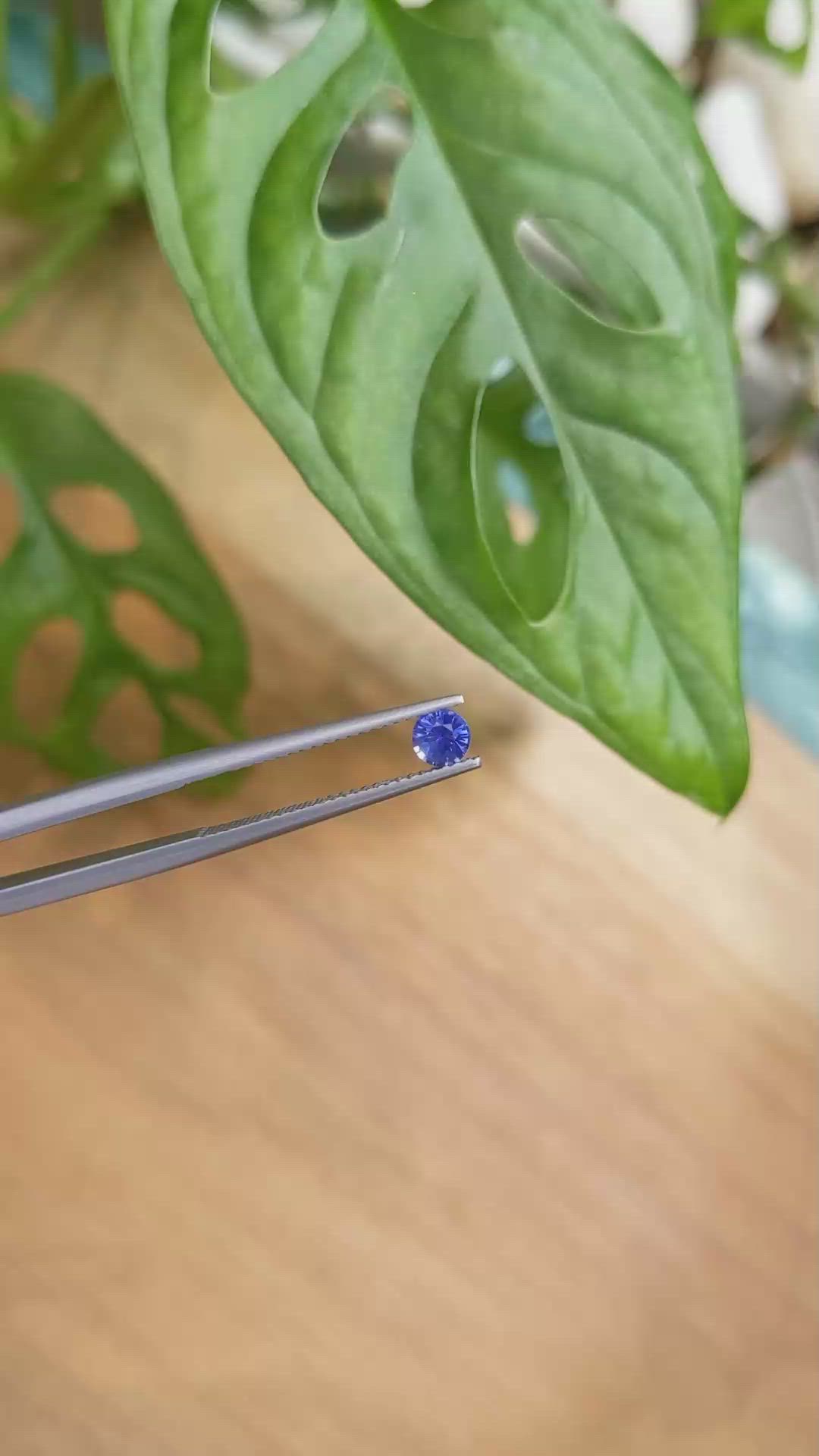 0.33 Ct. Blue Sapphire from Ceylon (Sri Lanka) Size Video