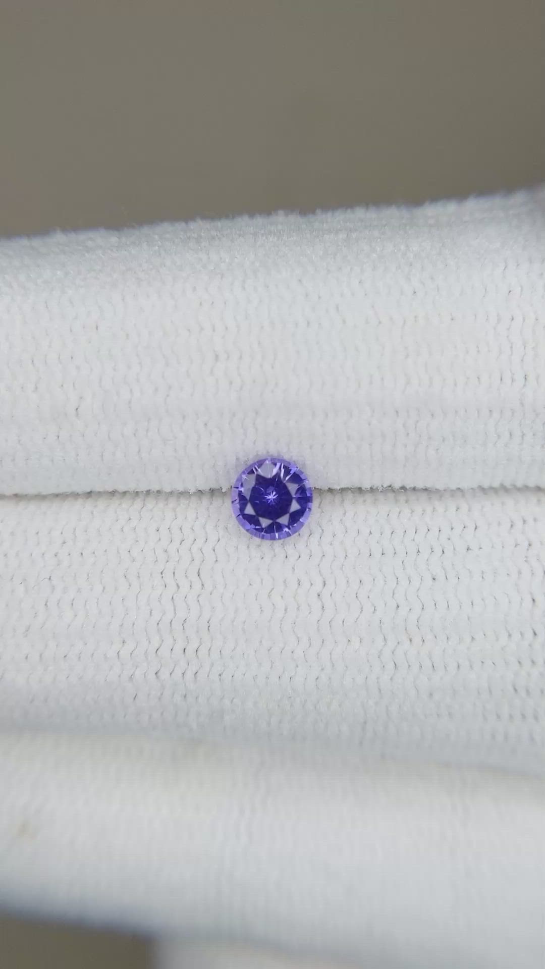 0.39 Ct. Purplish Blue Sapphire from Ceylon (Sri Lanka) Size Video