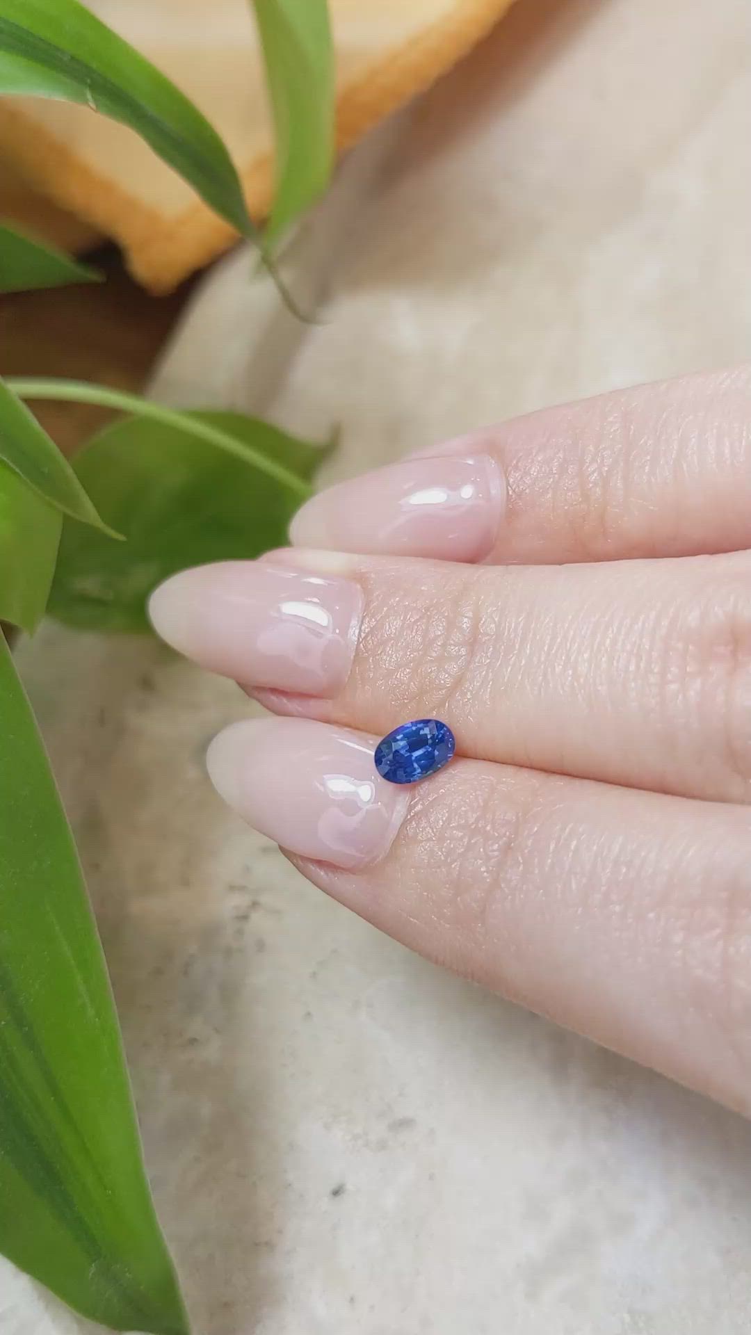 0.56 Ct. Blue Sapphire from Ceylon (Sri Lanka) Size Video