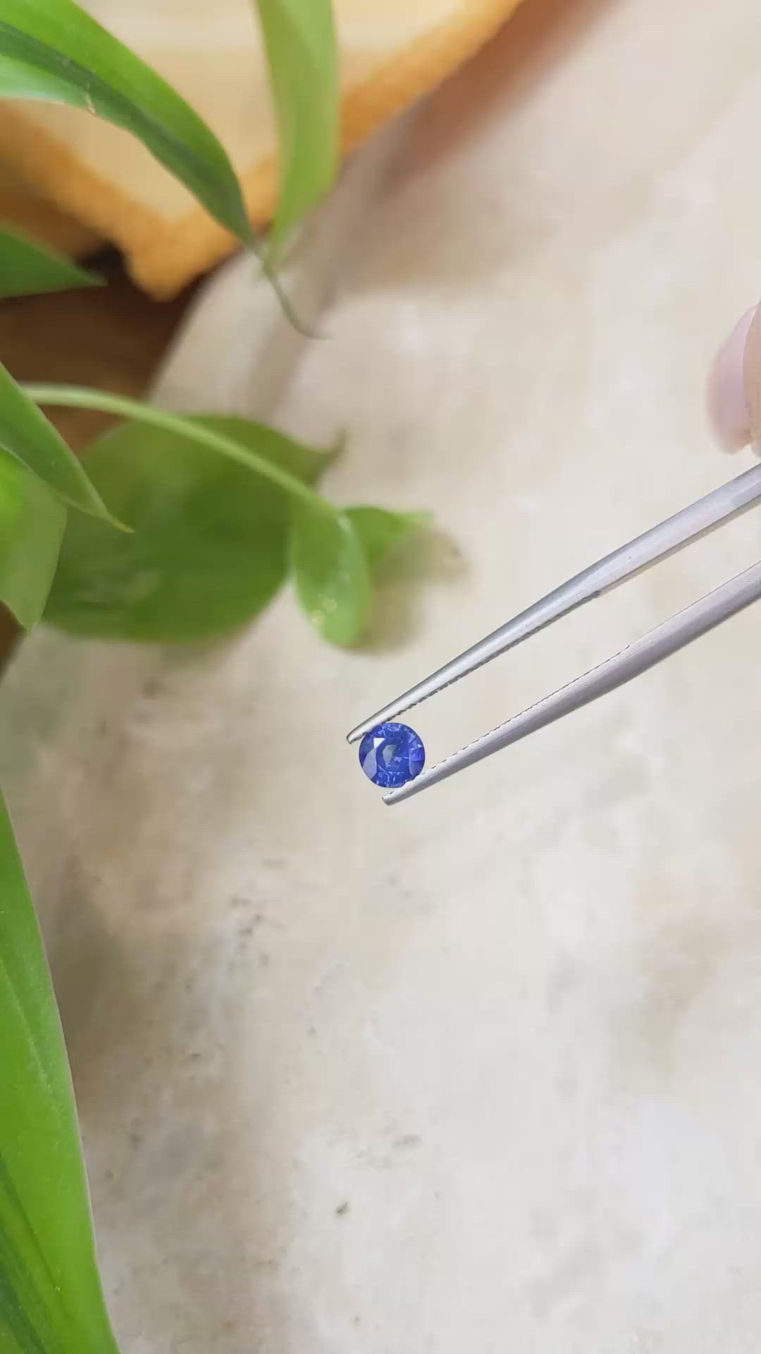 0.49 Ct. Blue Sapphire from Ceylon (Sri Lanka) Size Video