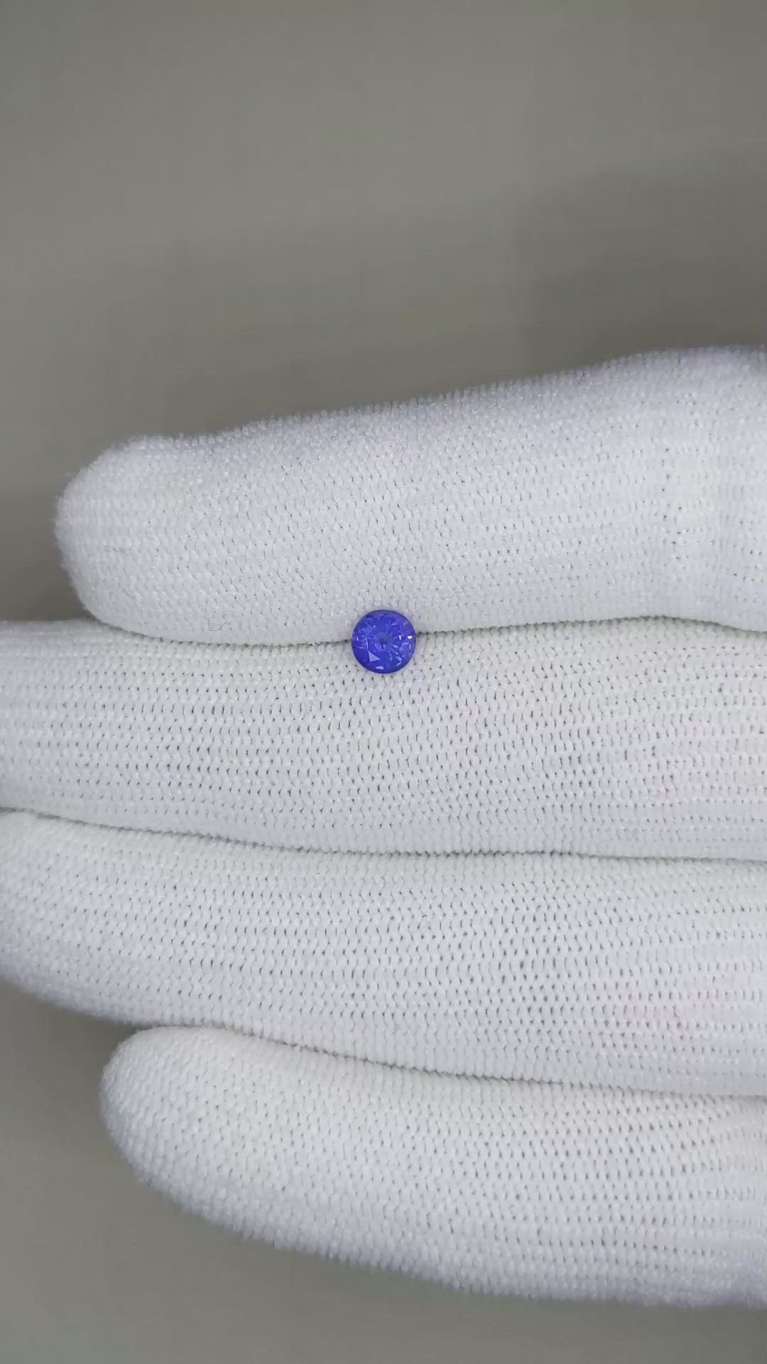 0.49 Ct. Blue Sapphire from Ceylon (Sri Lanka) Size Video