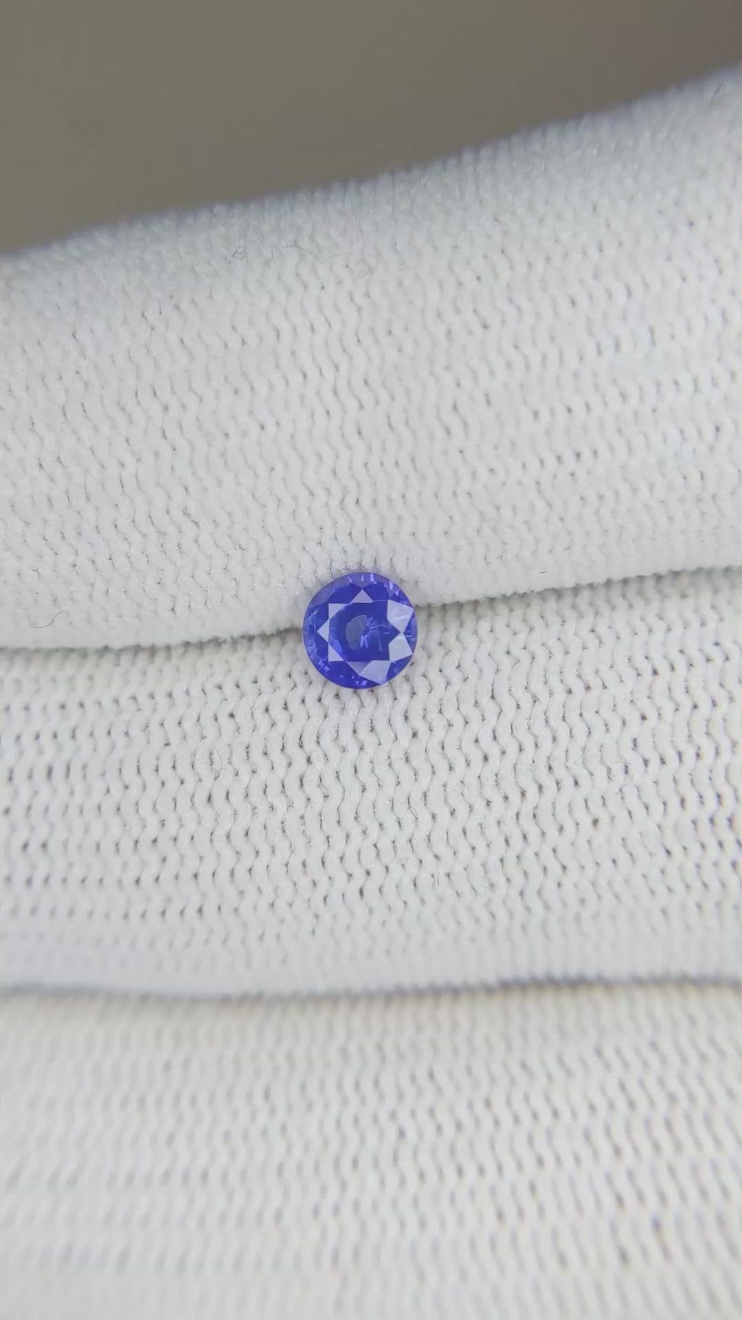 0.49 Ct. Blue Sapphire from Ceylon (Sri Lanka) Size Video