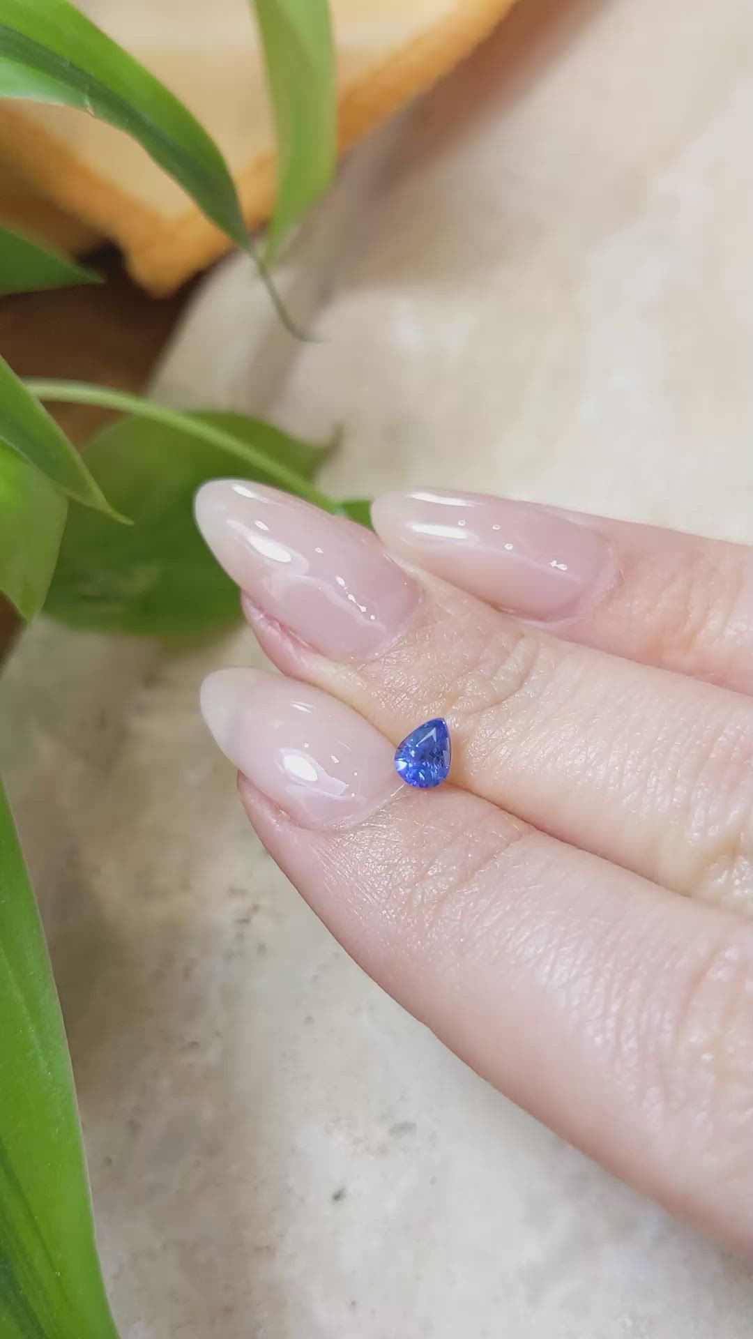 0.45 Ct. Blue Sapphire from Ceylon (Sri Lanka) Size Video