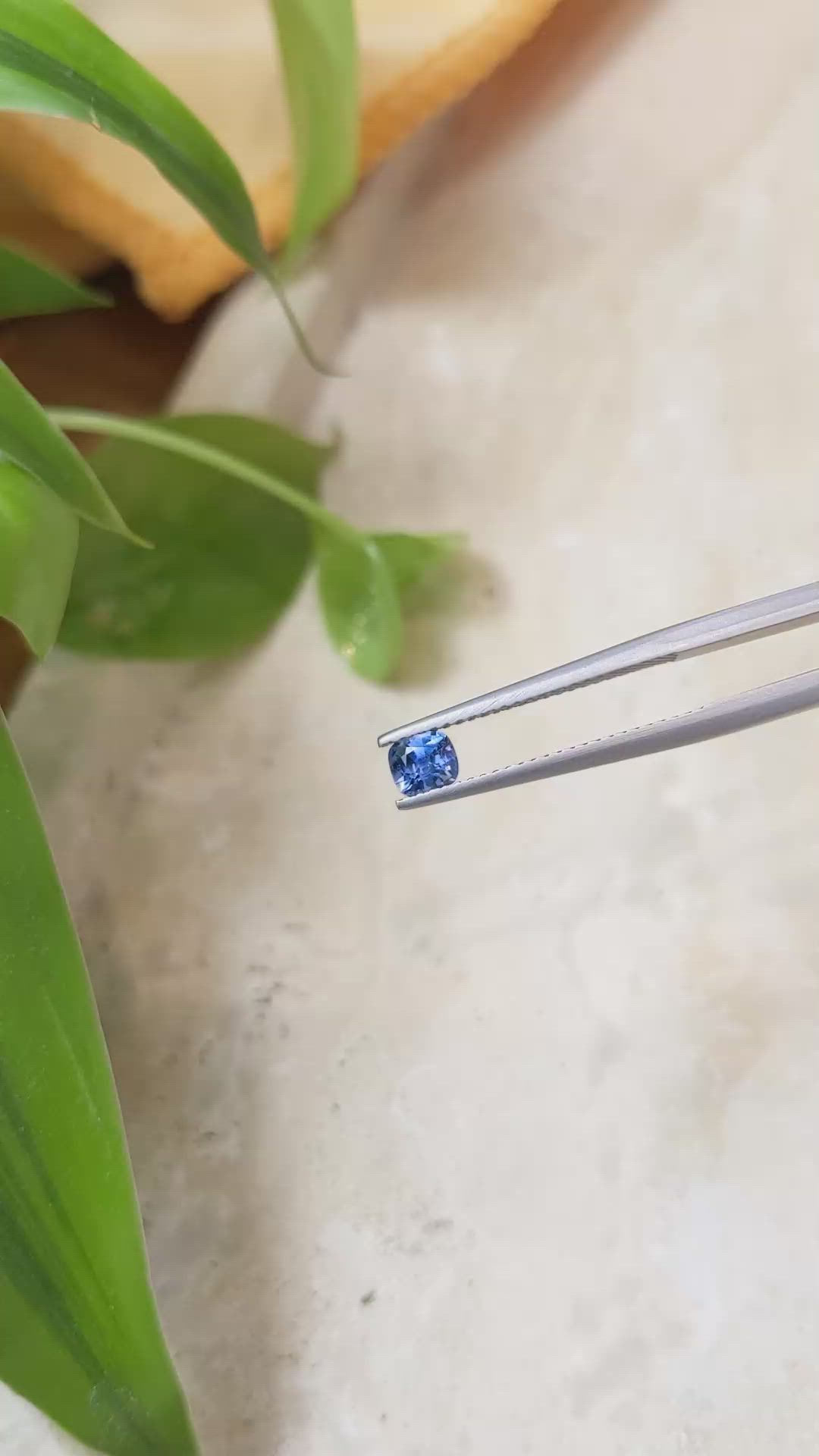 0.50 Ct. Blue Sapphire from Ceylon (Sri Lanka) Size Video