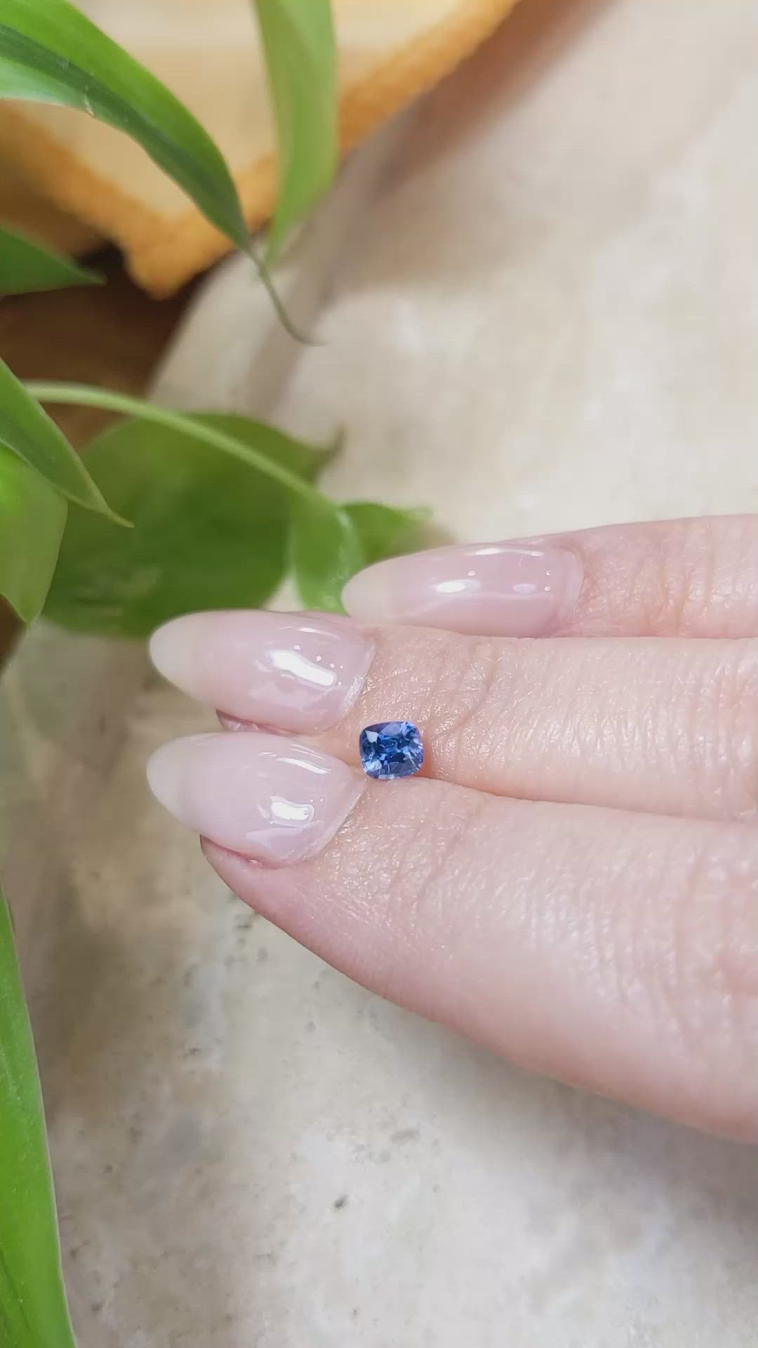 0.50 Ct. Blue Sapphire from Ceylon (Sri Lanka) Size Video