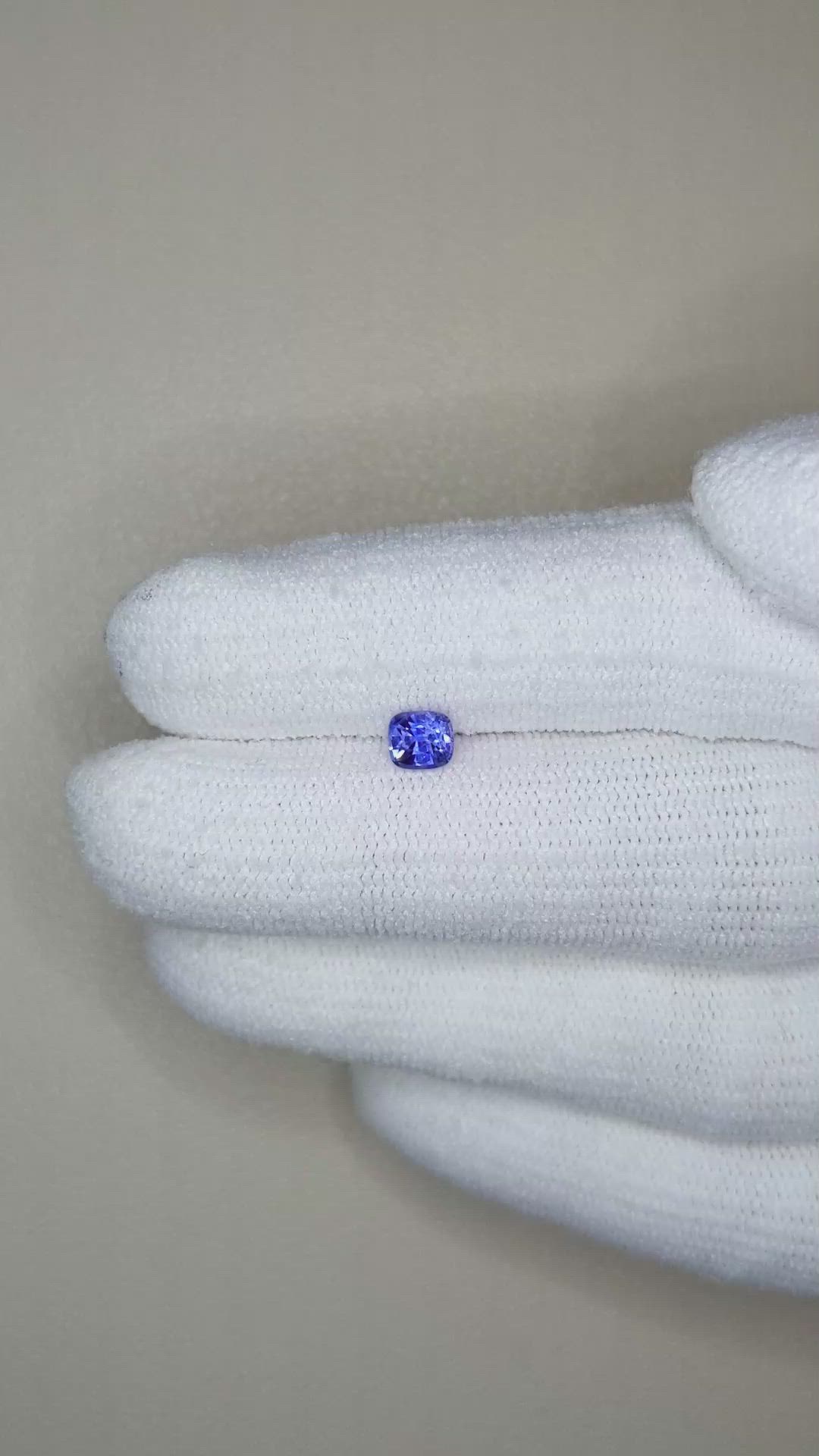 0.50 Ct. Blue Sapphire from Ceylon (Sri Lanka) Size Video