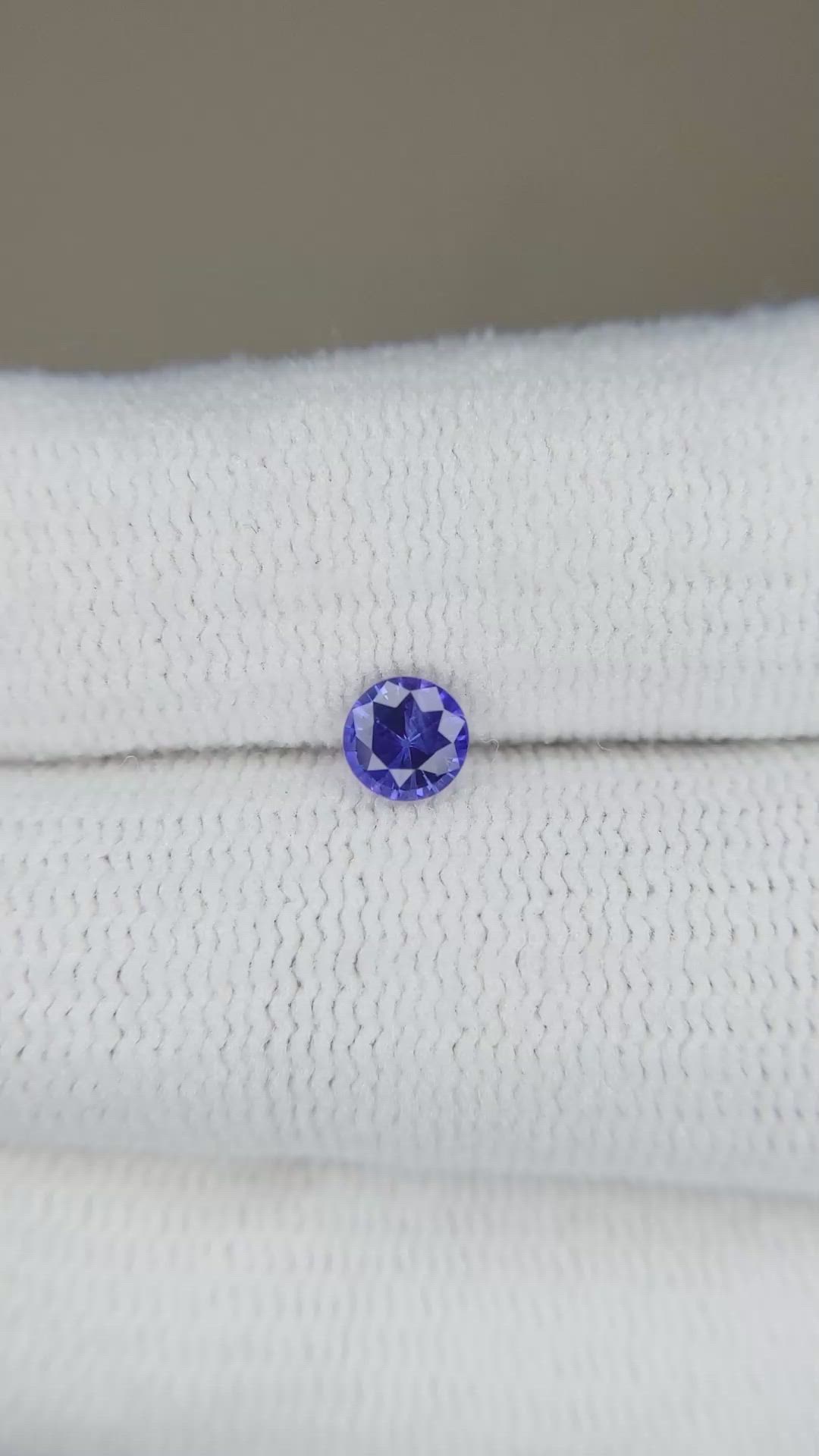 0.36 Ct. Purplish Blue Sapphire from Ceylon (Sri Lanka) Size Video