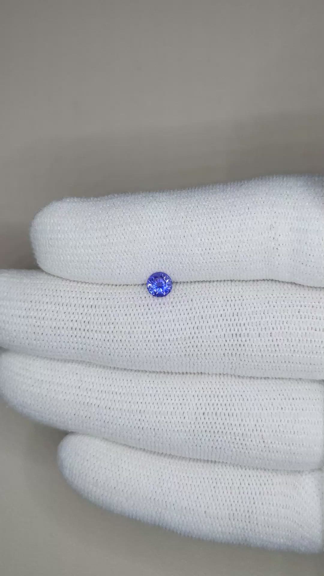 0.45 Ct. Blue Sapphire from Ceylon (Sri Lanka) Size Video