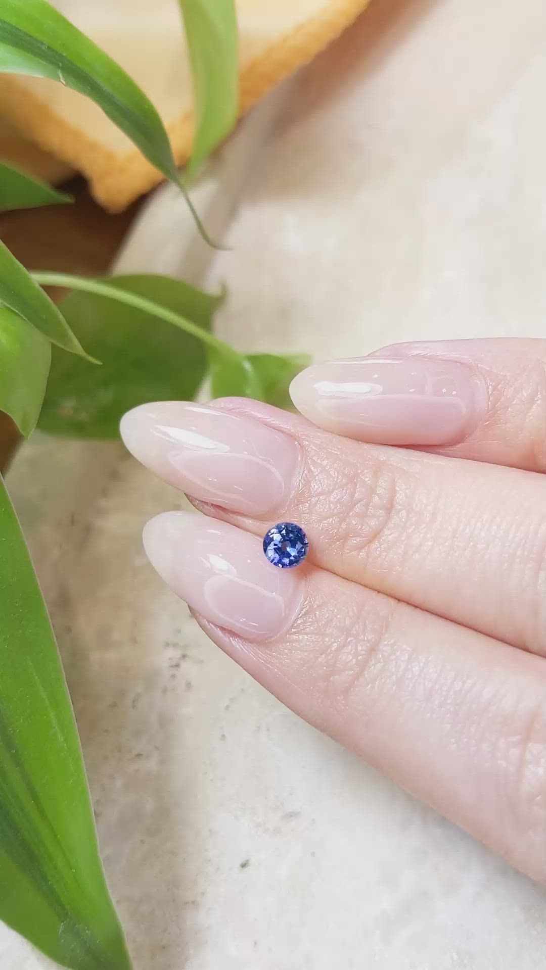 0.45 Ct. Blue Sapphire from Ceylon (Sri Lanka) Size Video