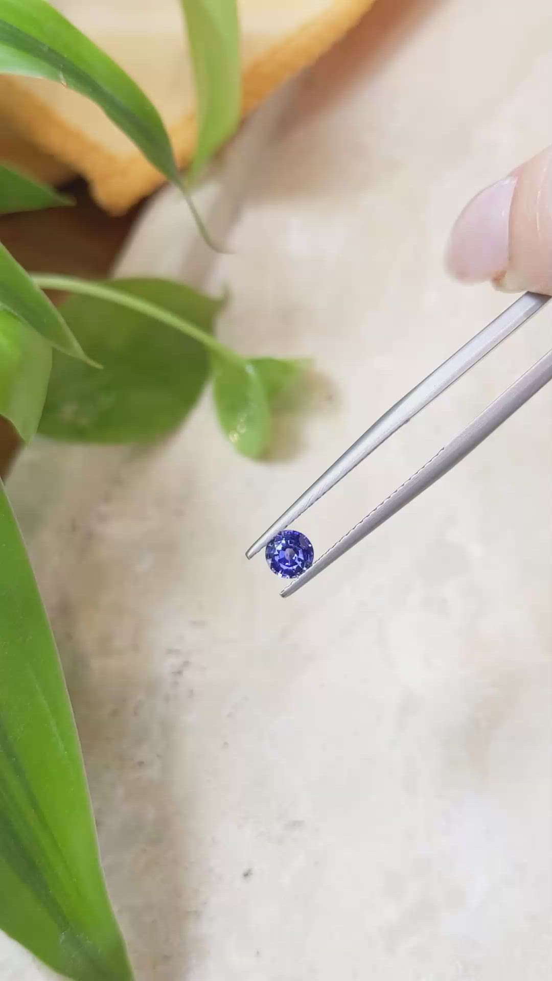 0.45 Ct. Blue Sapphire from Ceylon (Sri Lanka) Size Video