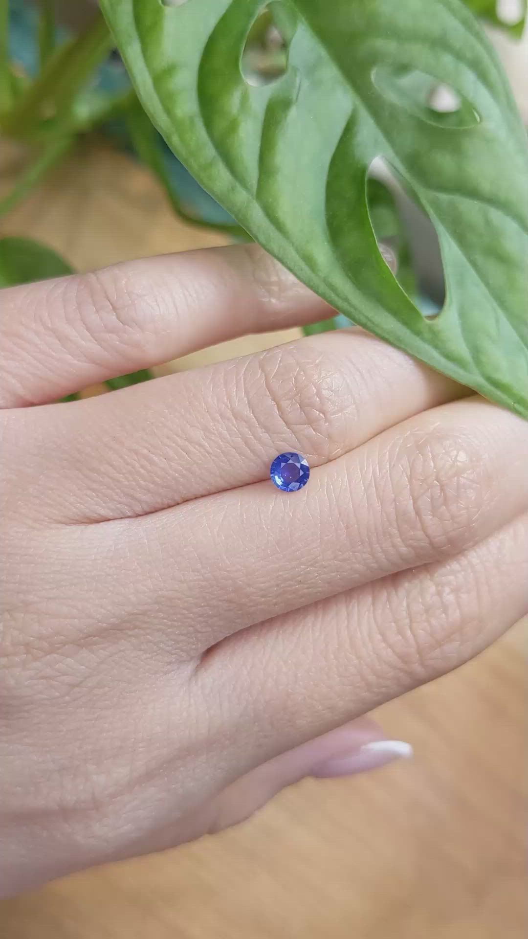 0.36 Ct. Blue Sapphire from Ceylon (Sri Lanka) Size Video