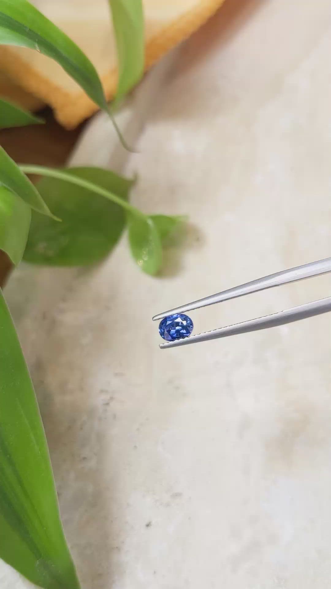 0.60 Ct. Blue Sapphire from Ceylon (Sri Lanka) Size Video