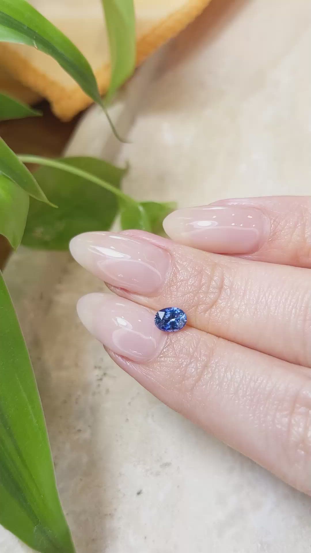 0.60 Ct. Blue Sapphire from Ceylon (Sri Lanka) Size Video