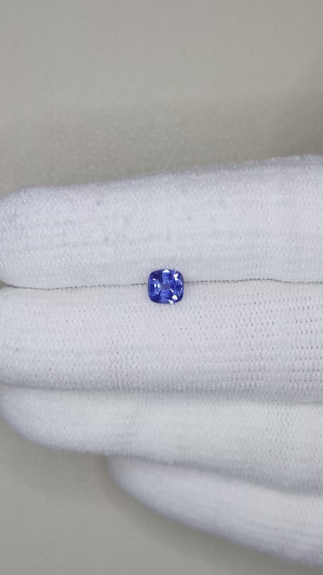 0.51 Ct. Blue Sapphire from Ceylon (Sri Lanka) Size Video