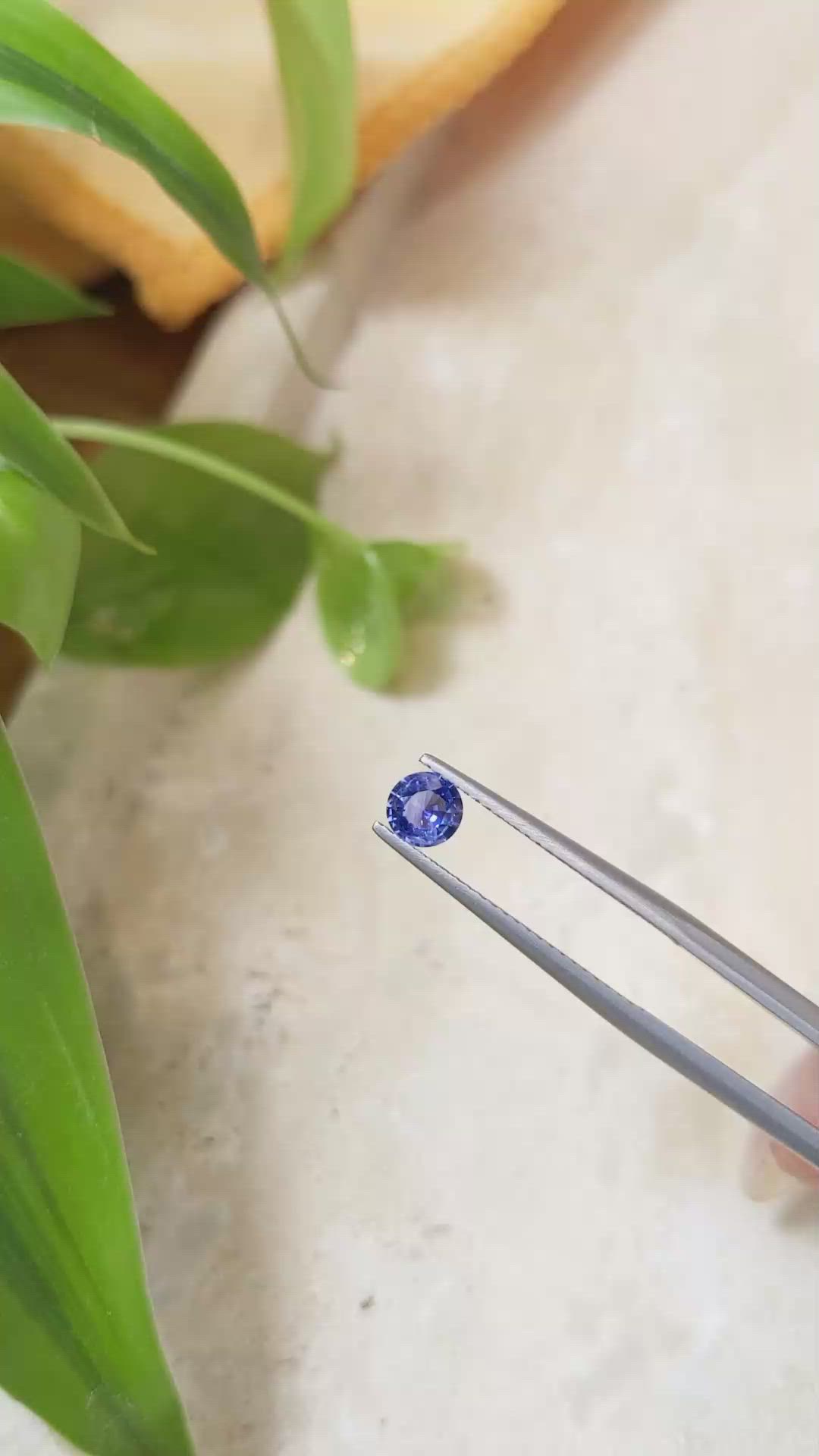 0.51 Ct. Blue Sapphire from Ceylon (Sri Lanka) Size Video