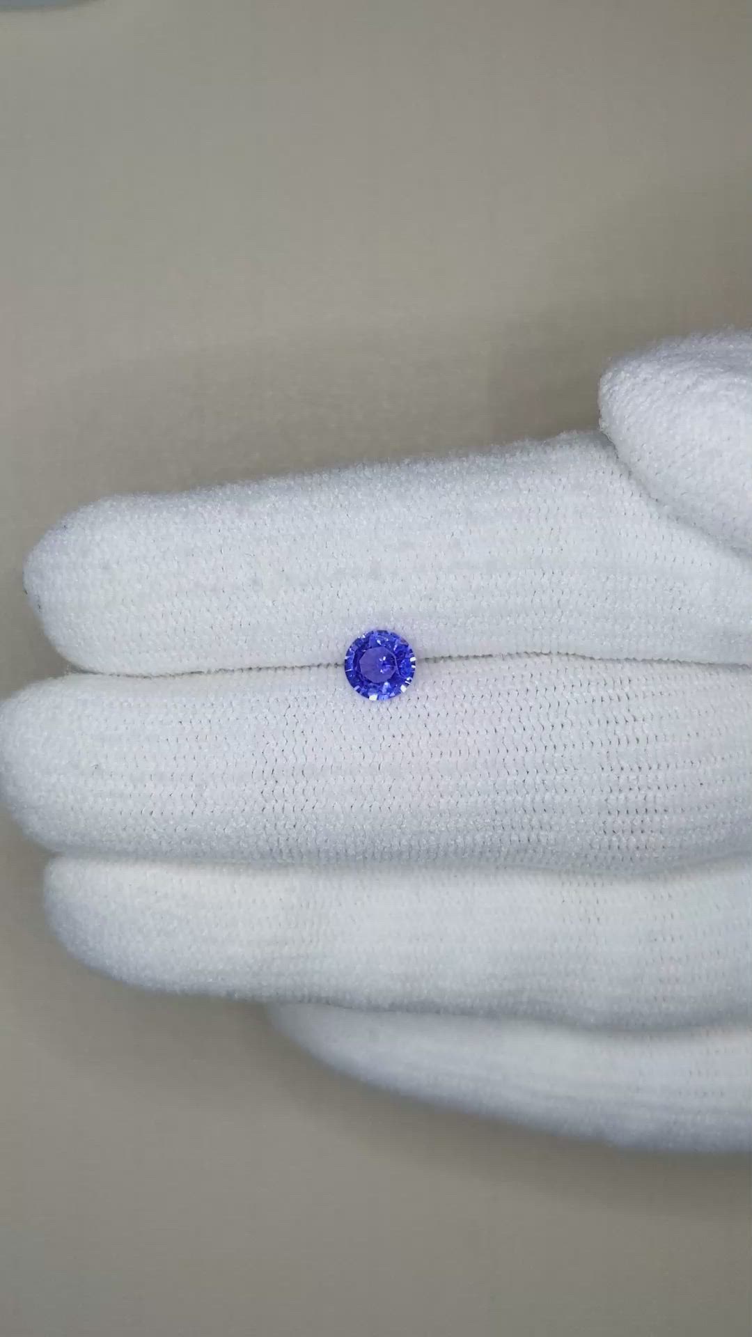 0.51 Ct. Blue Sapphire from Ceylon (Sri Lanka) Size Video