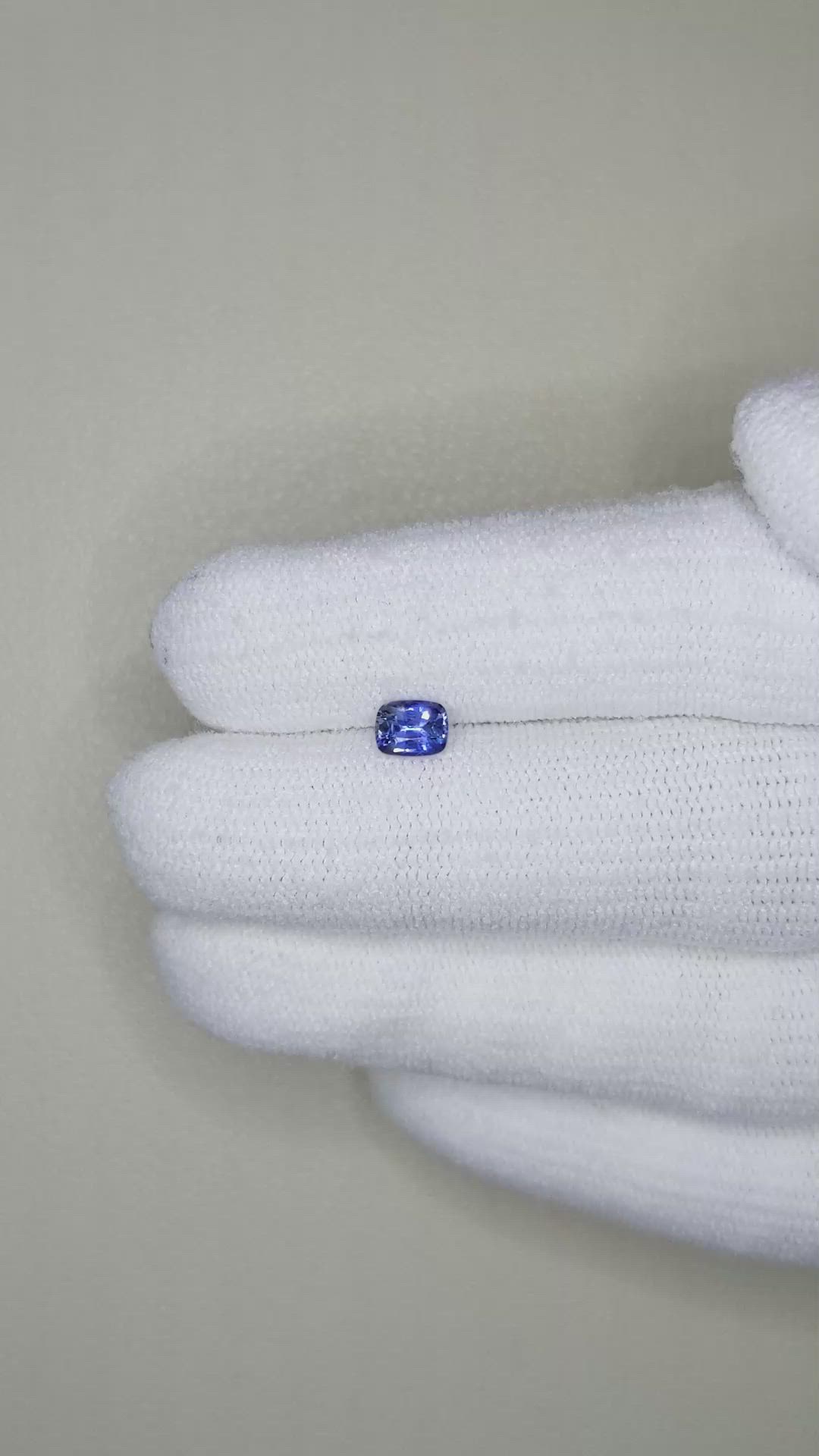 0.45 Ct. Blue Sapphire from Ceylon (Sri Lanka) Size Video