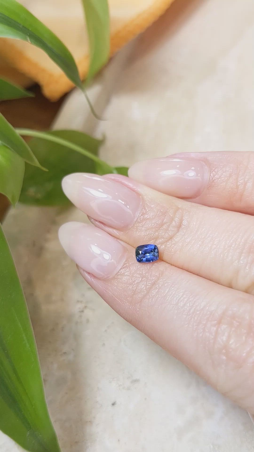 0.45 Ct. Blue Sapphire from Ceylon (Sri Lanka) Size Video