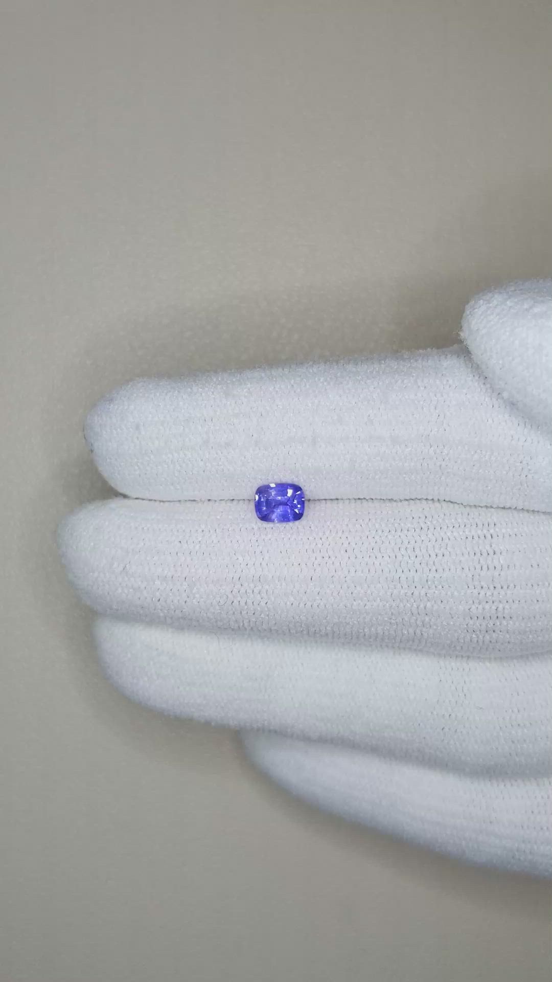 0.51 Ct. Blue Sapphire from Ceylon (Sri Lanka) Size Video