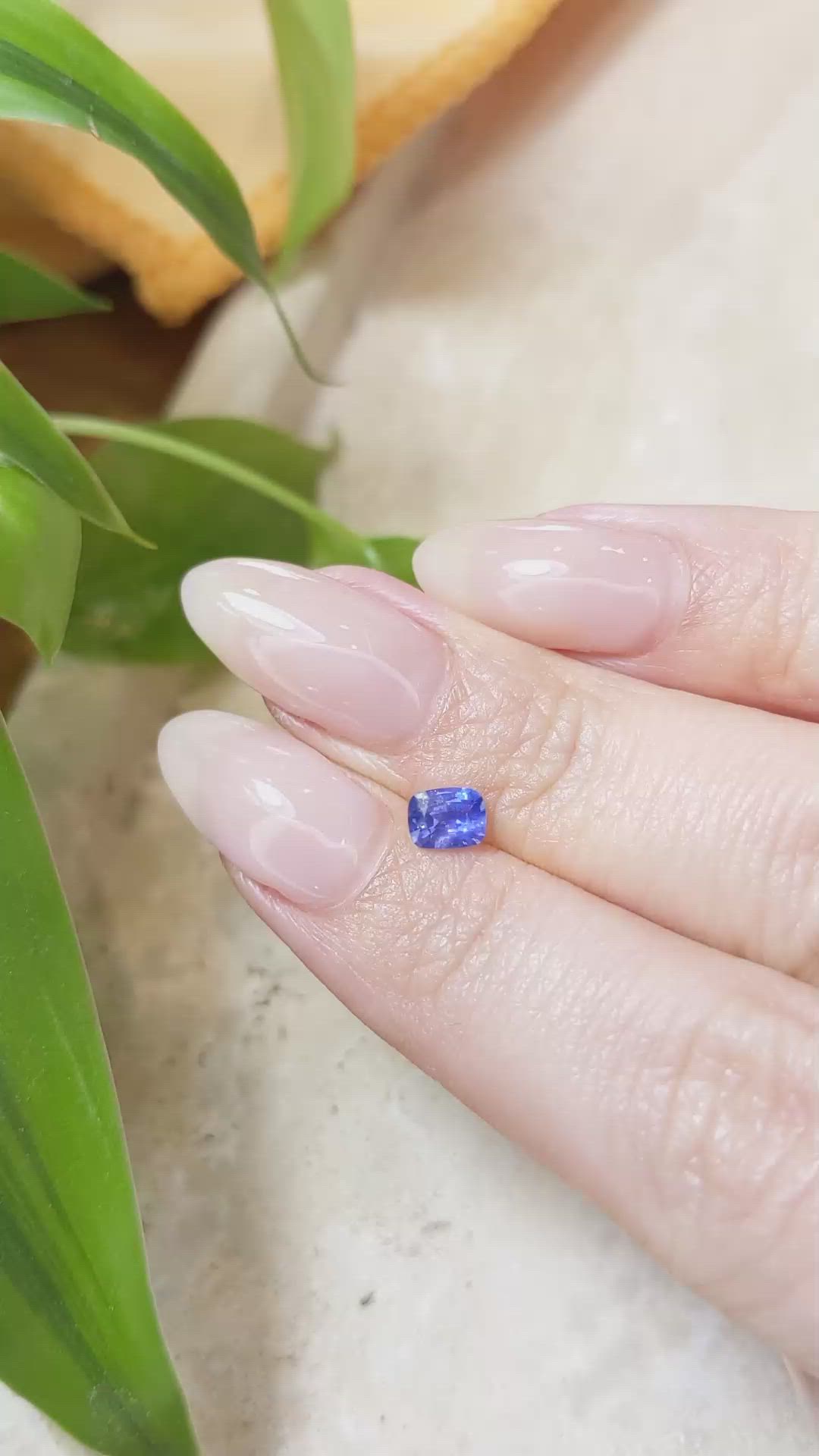 0.51 Ct. Blue Sapphire from Ceylon (Sri Lanka) Size Video