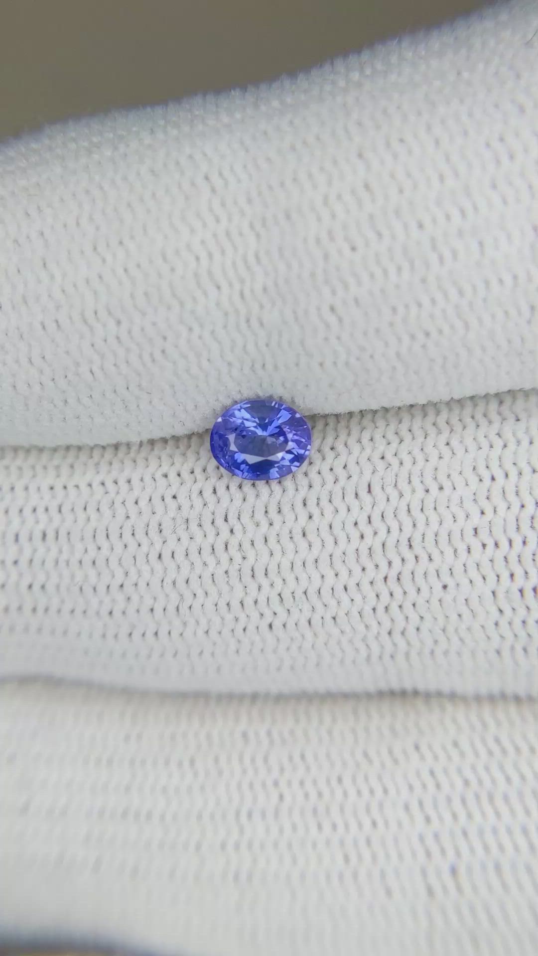 0.57 Ct. Blue Sapphire from Ceylon (Sri Lanka) Size Video