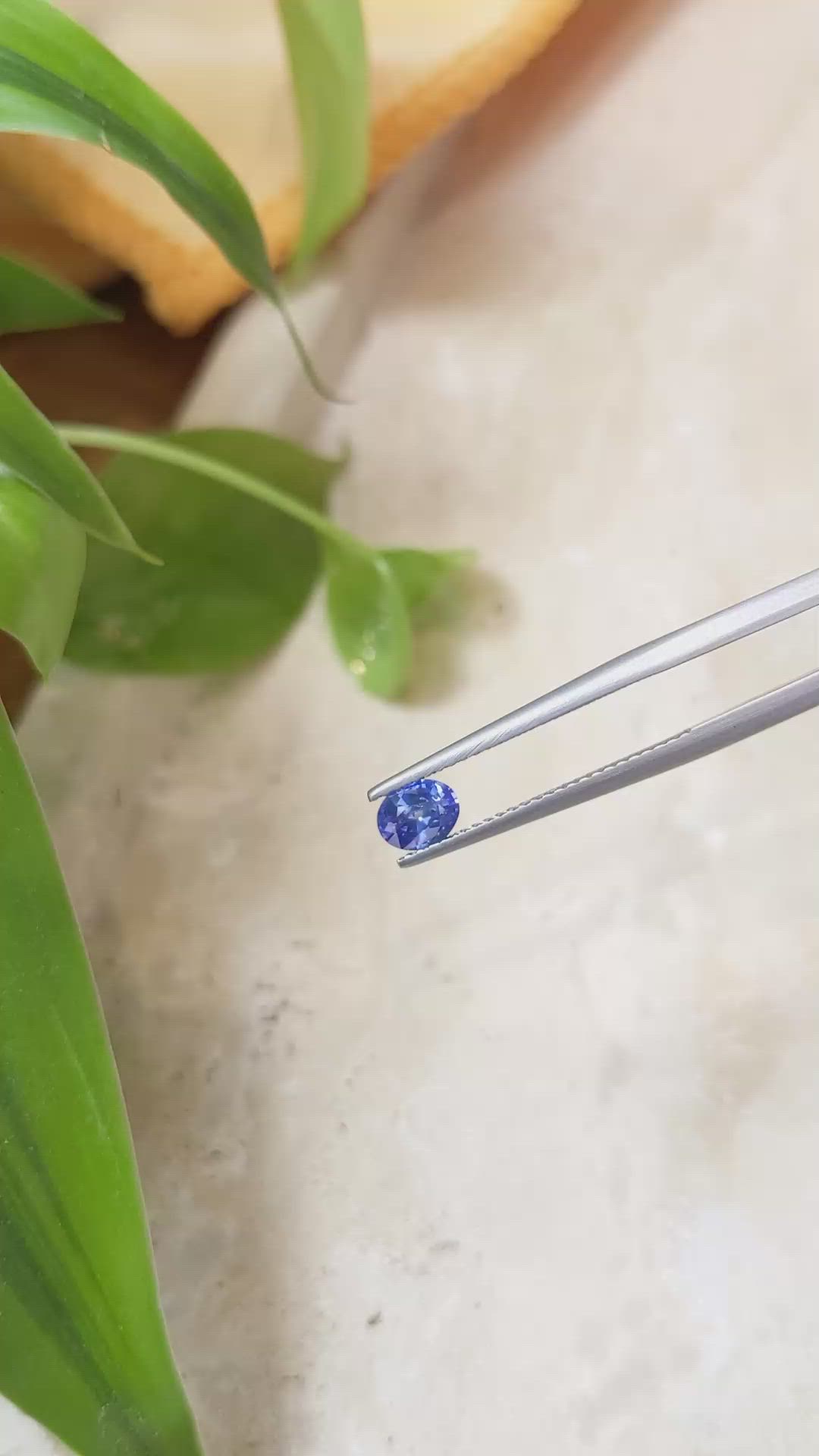 0.57 Ct. Blue Sapphire from Ceylon (Sri Lanka) Size Video