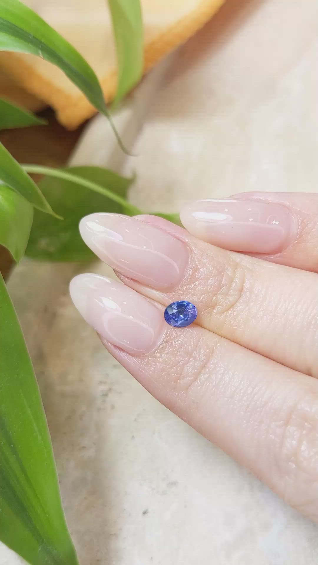 0.57 Ct. Blue Sapphire from Ceylon (Sri Lanka) Size Video