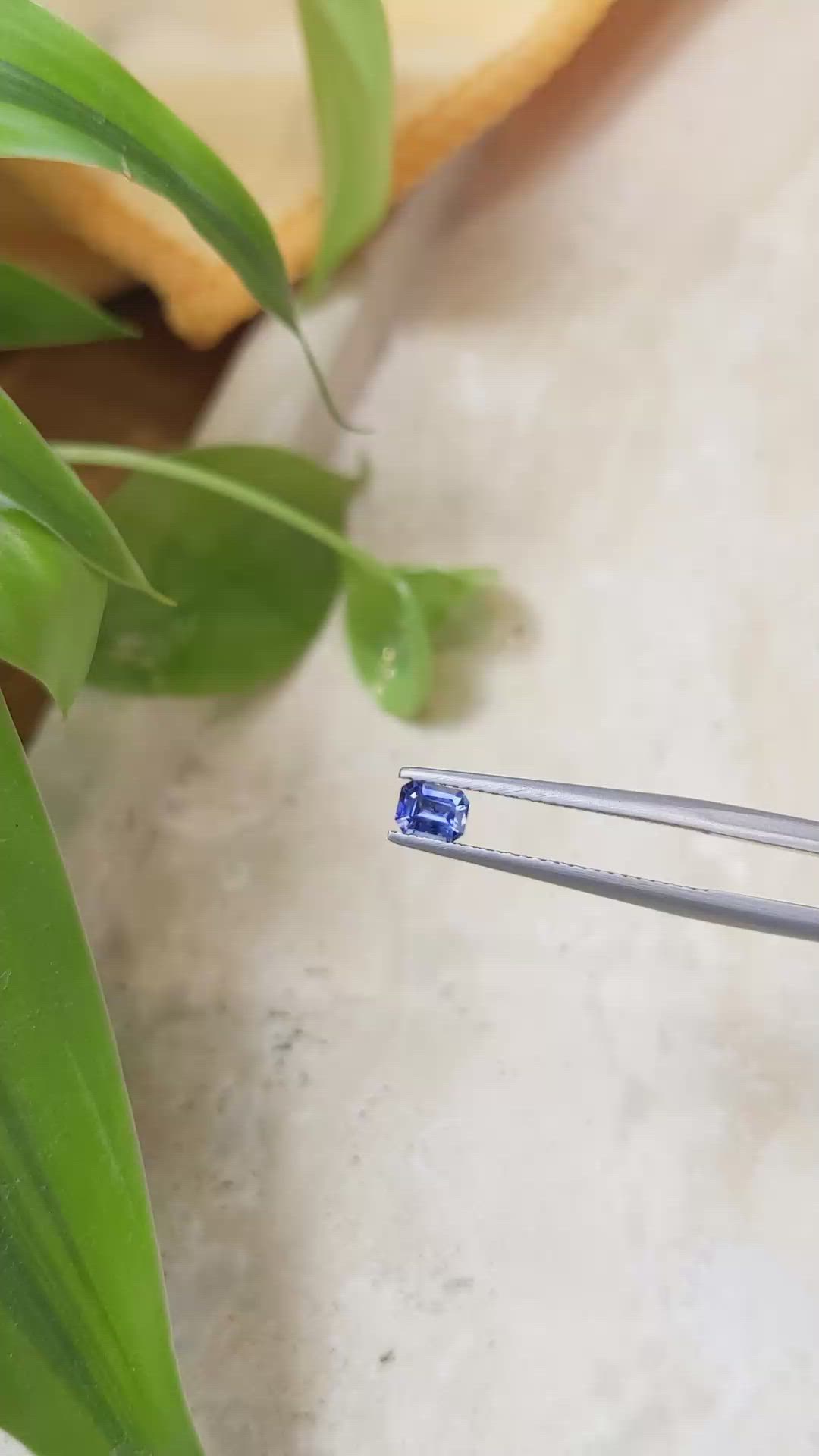 0.40 Ct. Blue Sapphire from Ceylon (Sri Lanka) Size Video