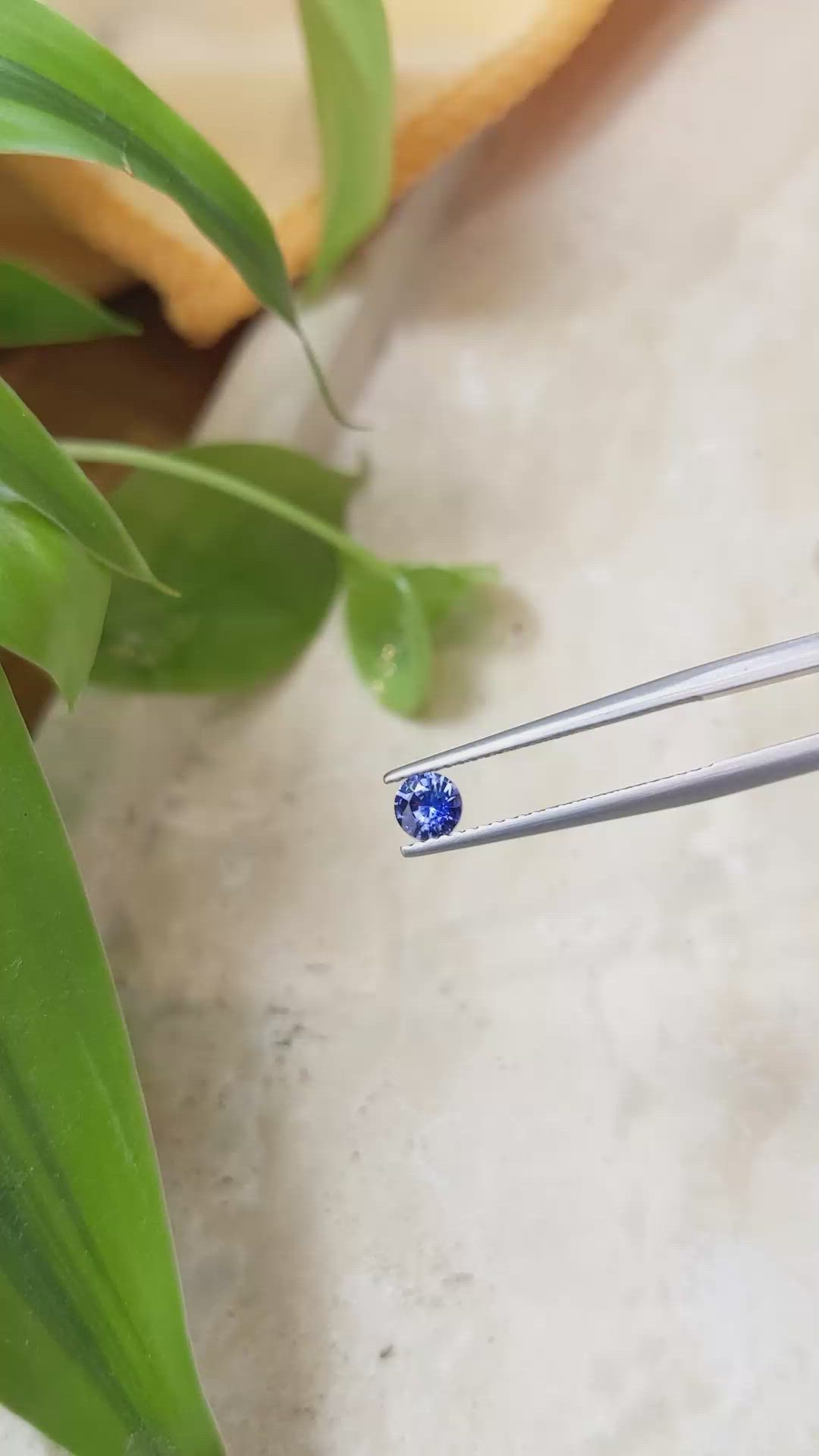 0.40 Ct. Blue Sapphire from Ceylon (Sri Lanka) Size Video